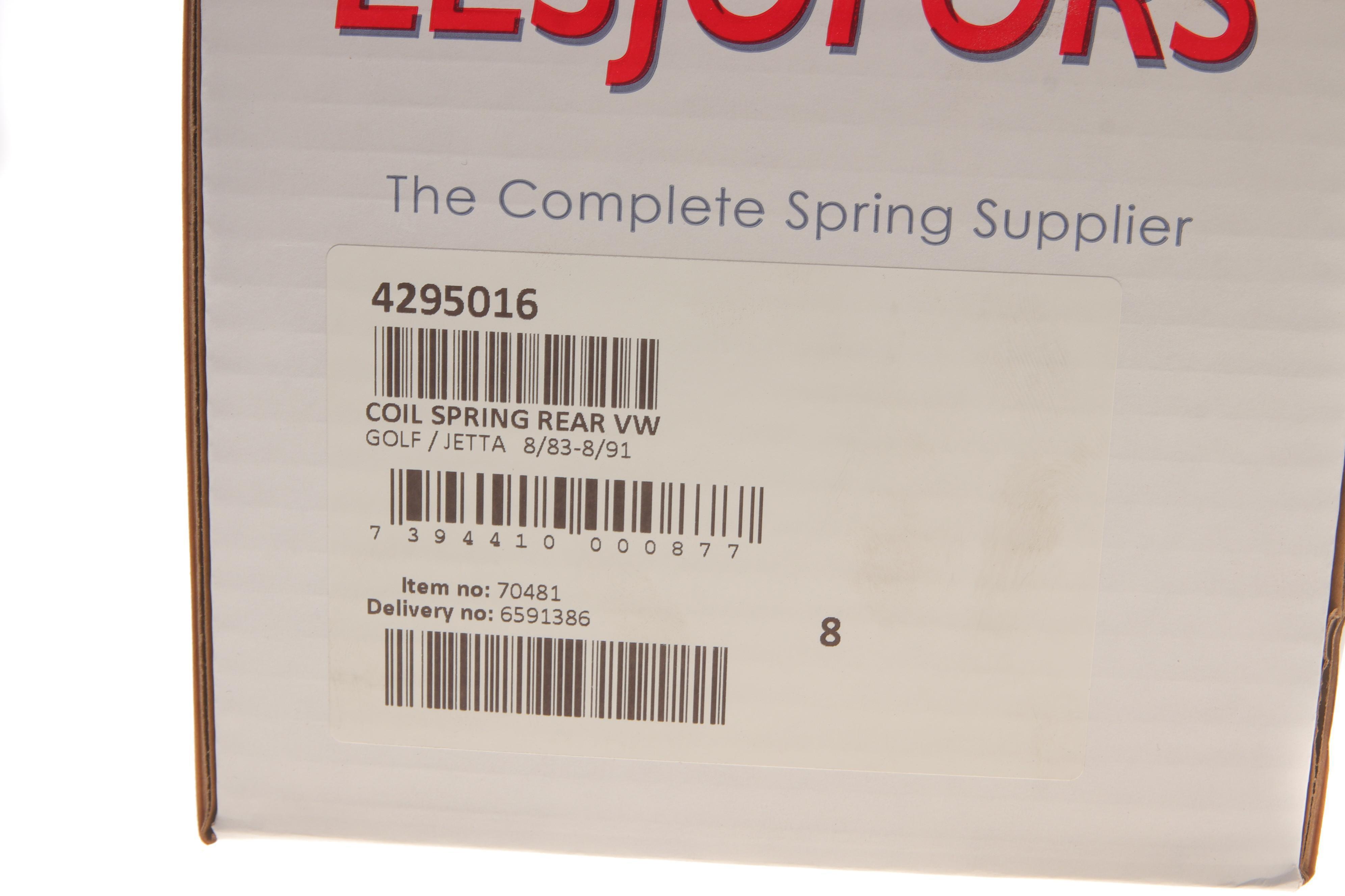 Пружина (задня) VW Golf II 1.0-1.8/1.6D/TD/1.8GTI 83-92 (накл.з.ч/фург)/Jetta 1.3-1.8 84-92 (седан)