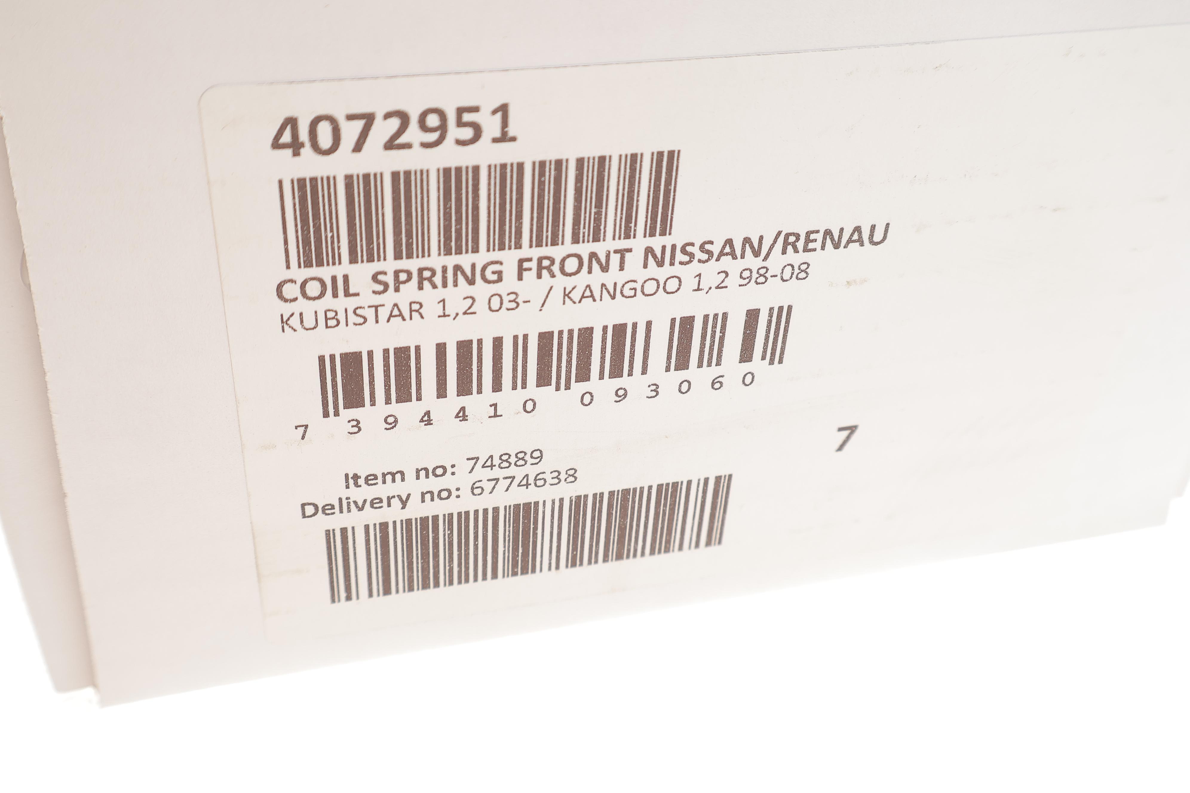 Пружина (передня) Renault Kangoo 1.2/1.2 16V 97- (вен/фургон)