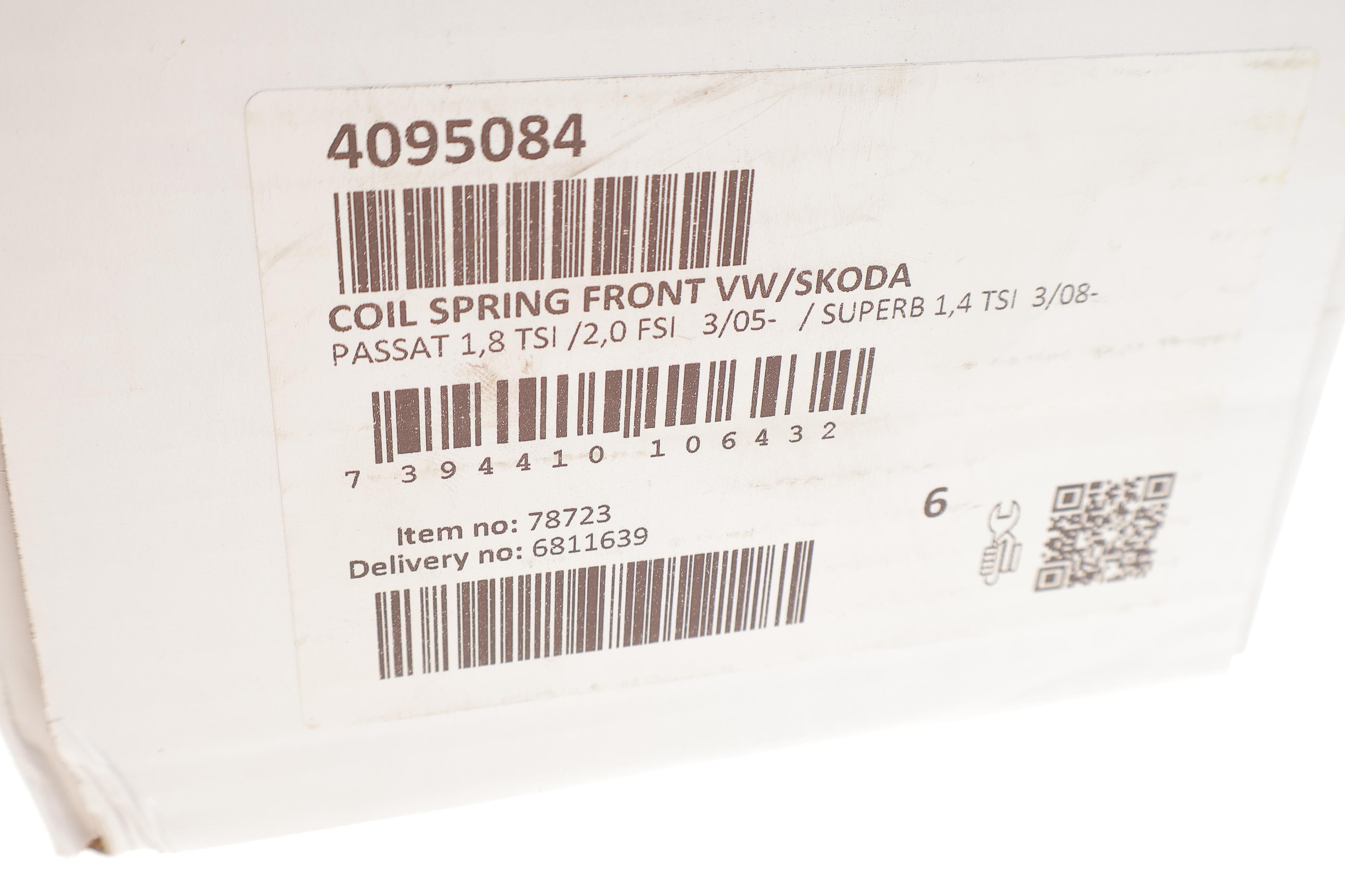 Пружина (передня) VW Passat B6/B7 1.4-1.8TSI/2.0FSI 05-14 (седан/унив)/Skoda SuperB 1.4TSI 08-15