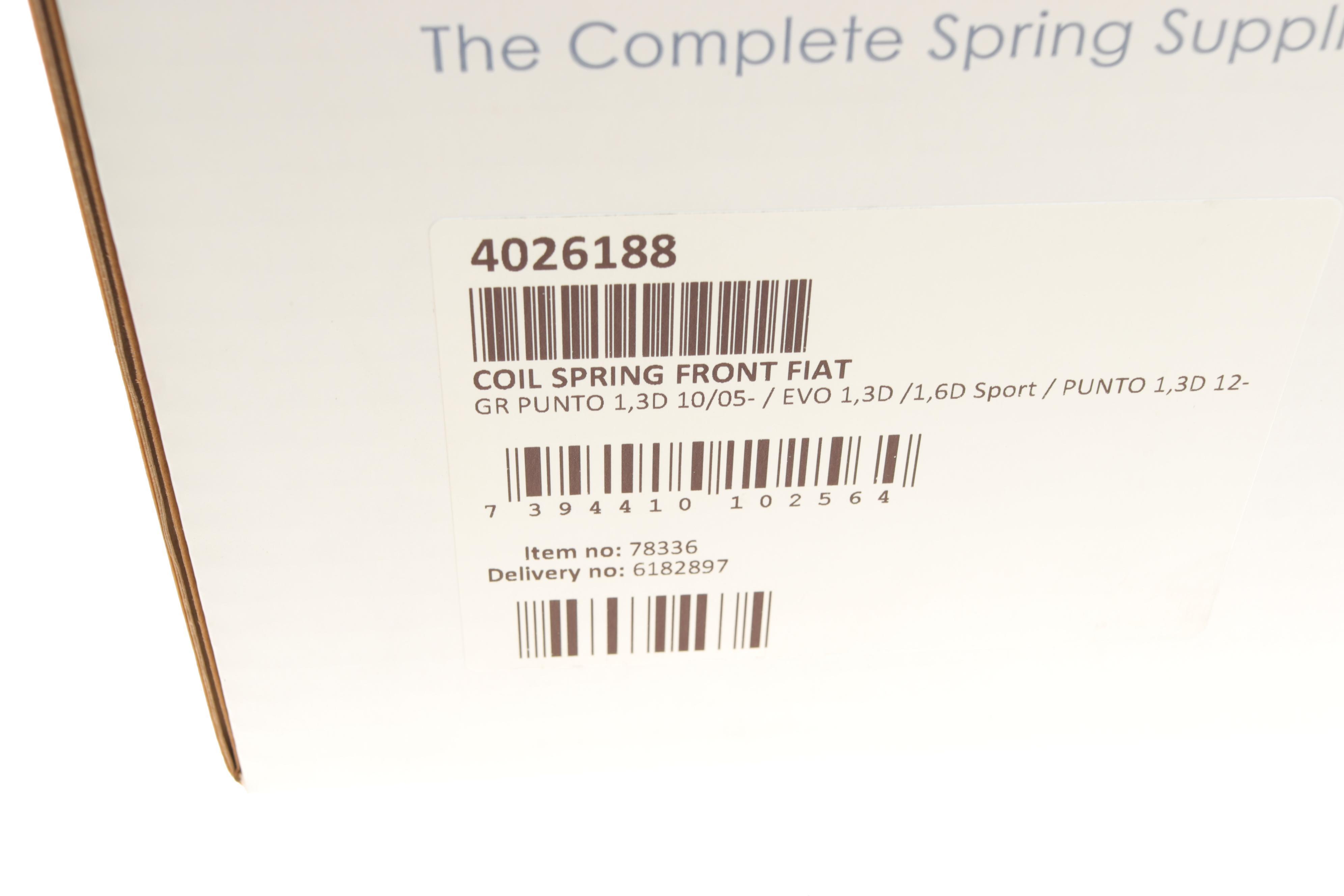 Пружина (передня) Fiat Grande Punto/Punto/Punto Evo 1.2/1.3D/1.6D 05- (нах.зад.частина)