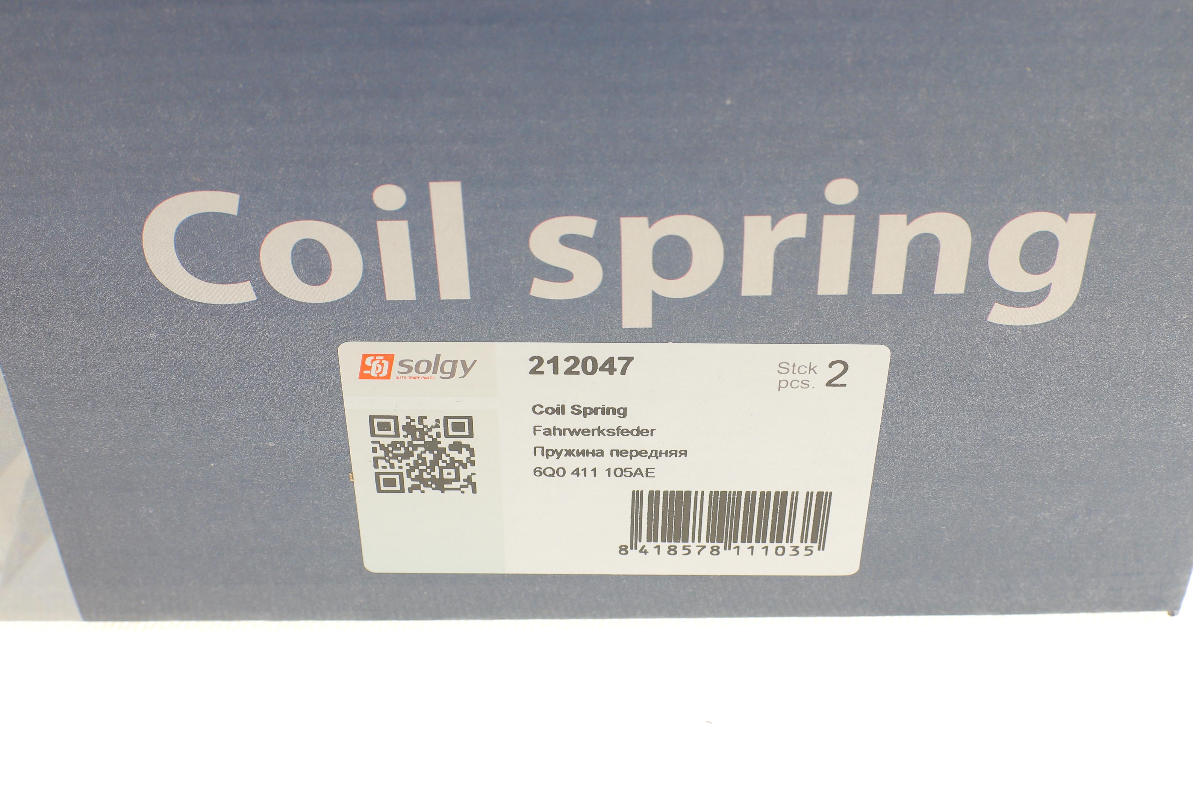 Пружина (передня) Skoda Fabia I 1.2/1.4/1.4 16V 99-07 (седан/унив.накл.зад.ч)/Combi I/II 00-14 (ун)