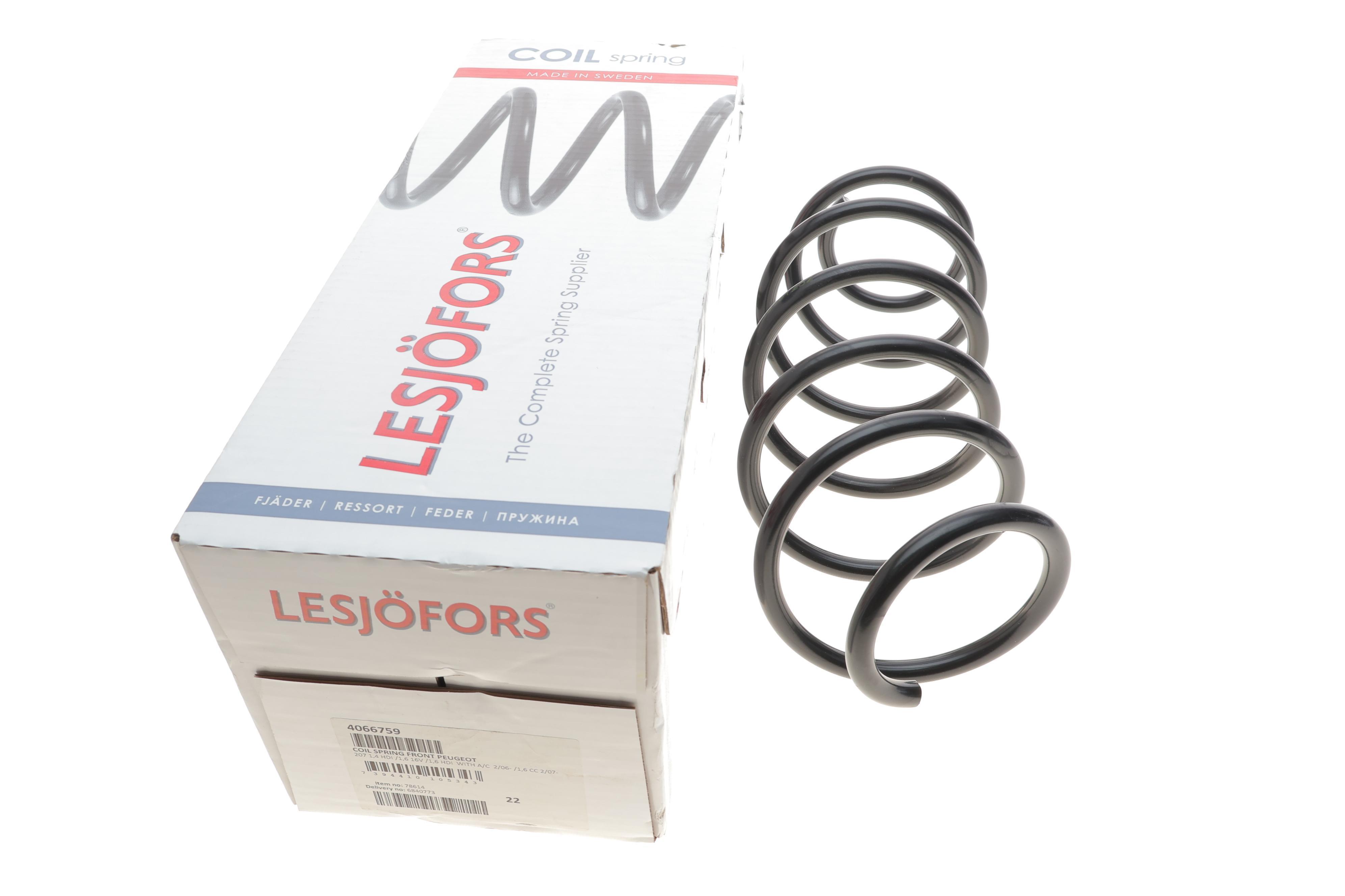 Пружина (передня) Peugeot 207/SW 1.4HDi/1.6/1.6 16V/16V Turbo/HDi 06-15 (+AC) (унів./накл.зад.ч)