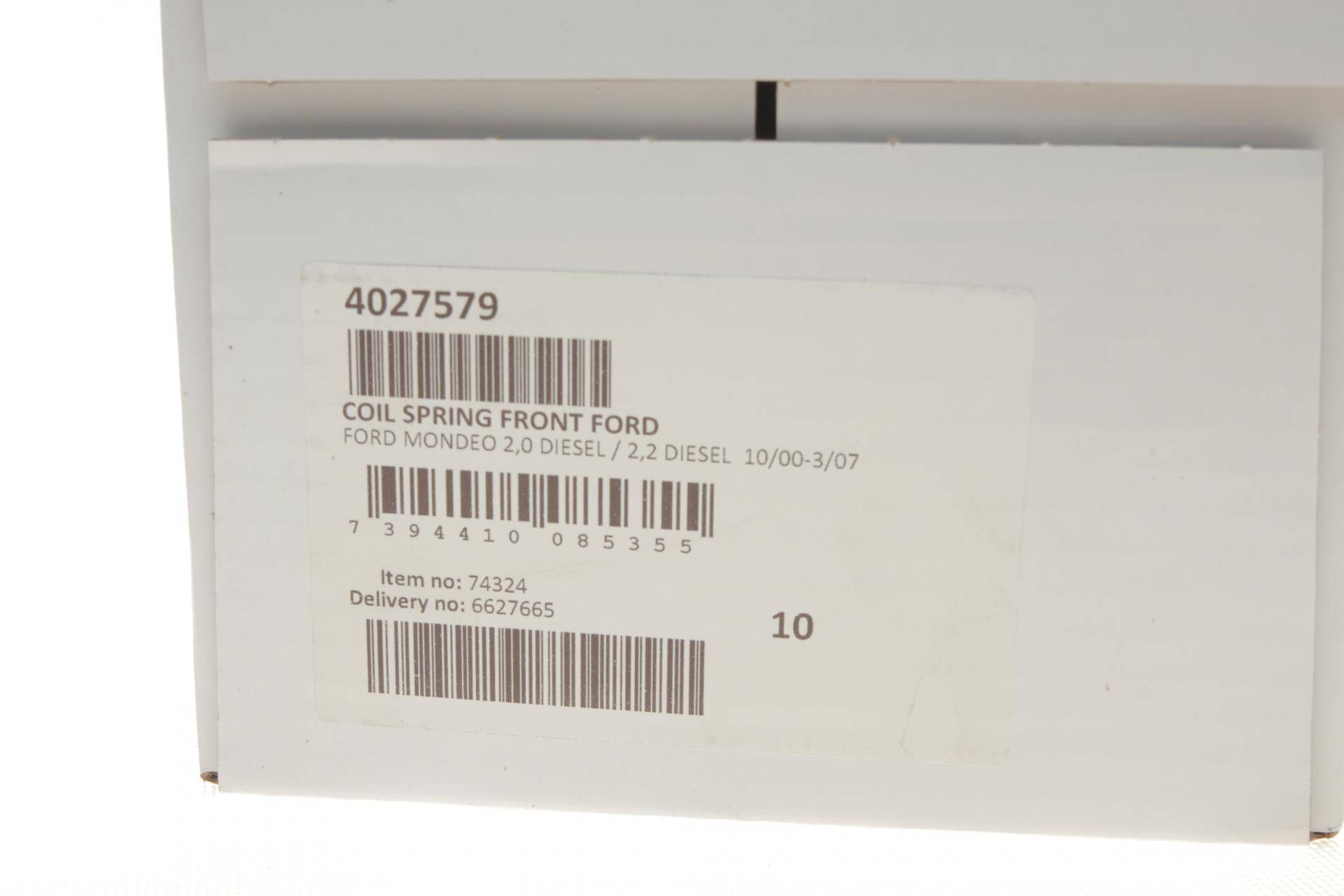 Пружина (передня) Ford Mondeo III 2.0-2.2TDCi/TDDi/DI 00-07 (седан/унив/нак.зад.ч)(без спорт.ход.ч)