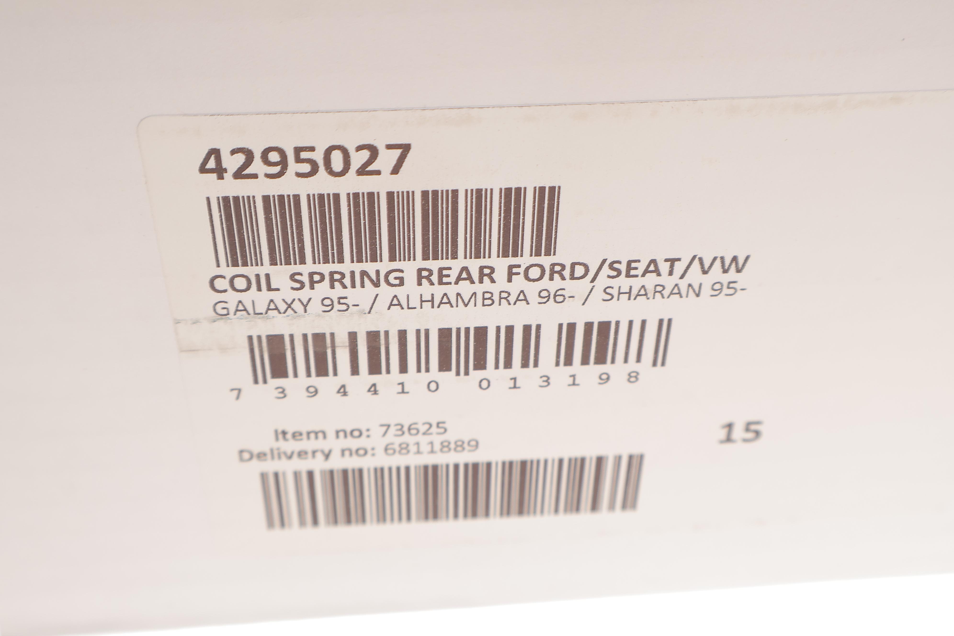 Пружина (задня) VW Sharan 1.8T 20V/1.9TDI/2.0/2.0 16V/2.0TDI/2.8 V6 24V/VR6 95- (вен) (з пост.діам)