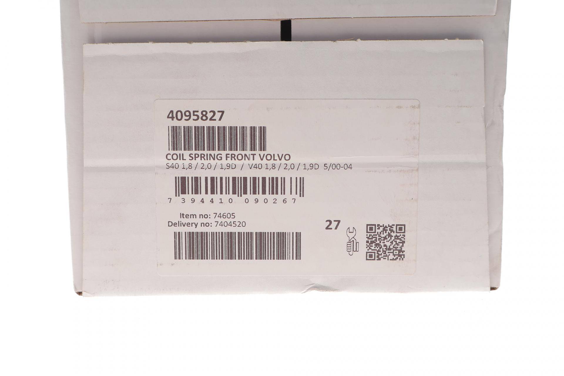 Пружина (передня) Volvo S40 I/V40 1.8/1.8i/1.9DI/2.0/2.0T 00-04 (седан/універсал)