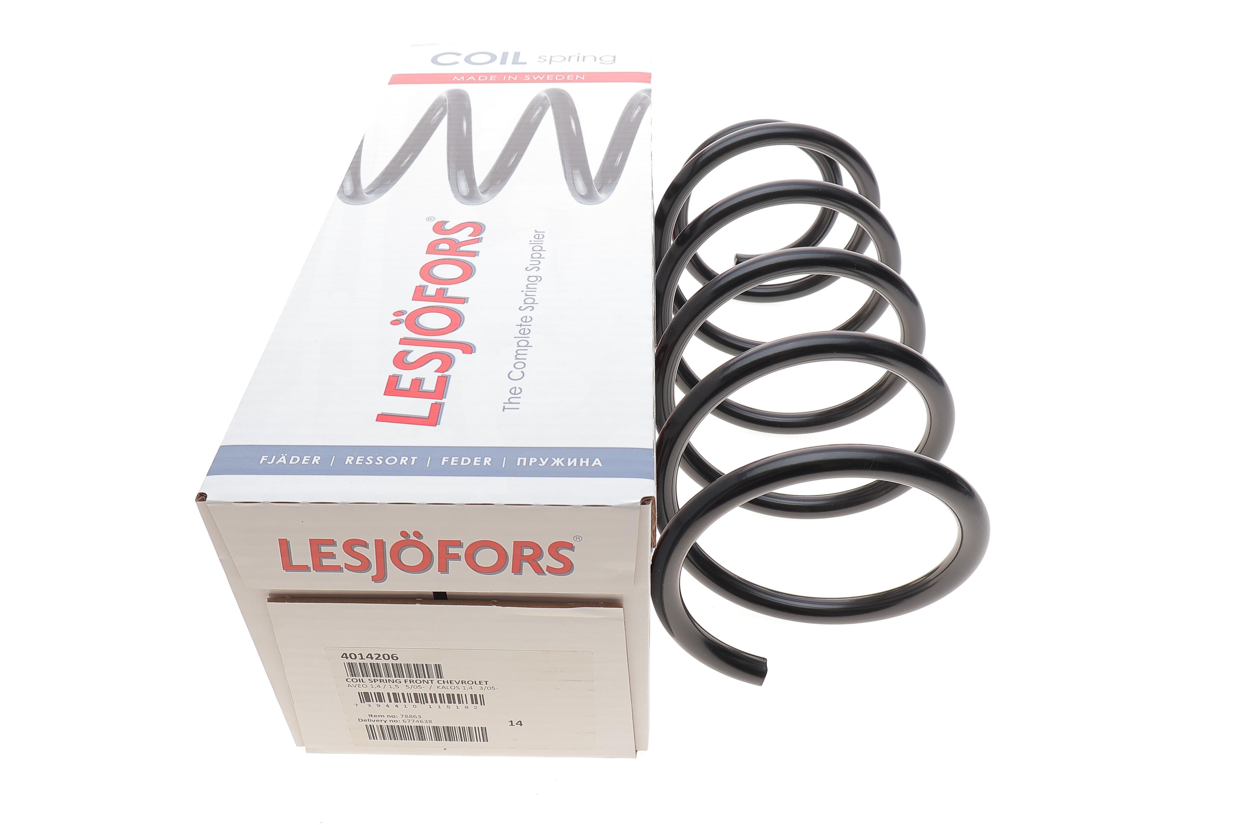 Пружина (передня) Chevrolet Aveo/Kalos 1.4/1.4 16V/1.5 05- (накл.зад.ч./седан)