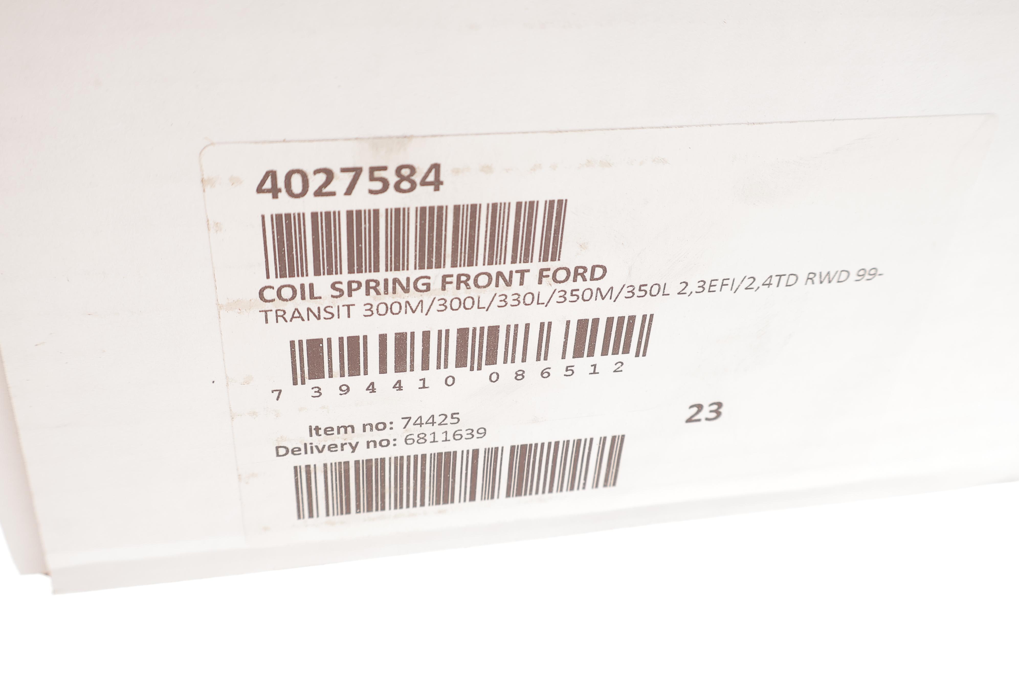 Пружина (передня) Ford Transit 2.4DI/TDCi V184 00-06 (Модель 350L, 350M, 330L, 300L, 300M) RWD (роже