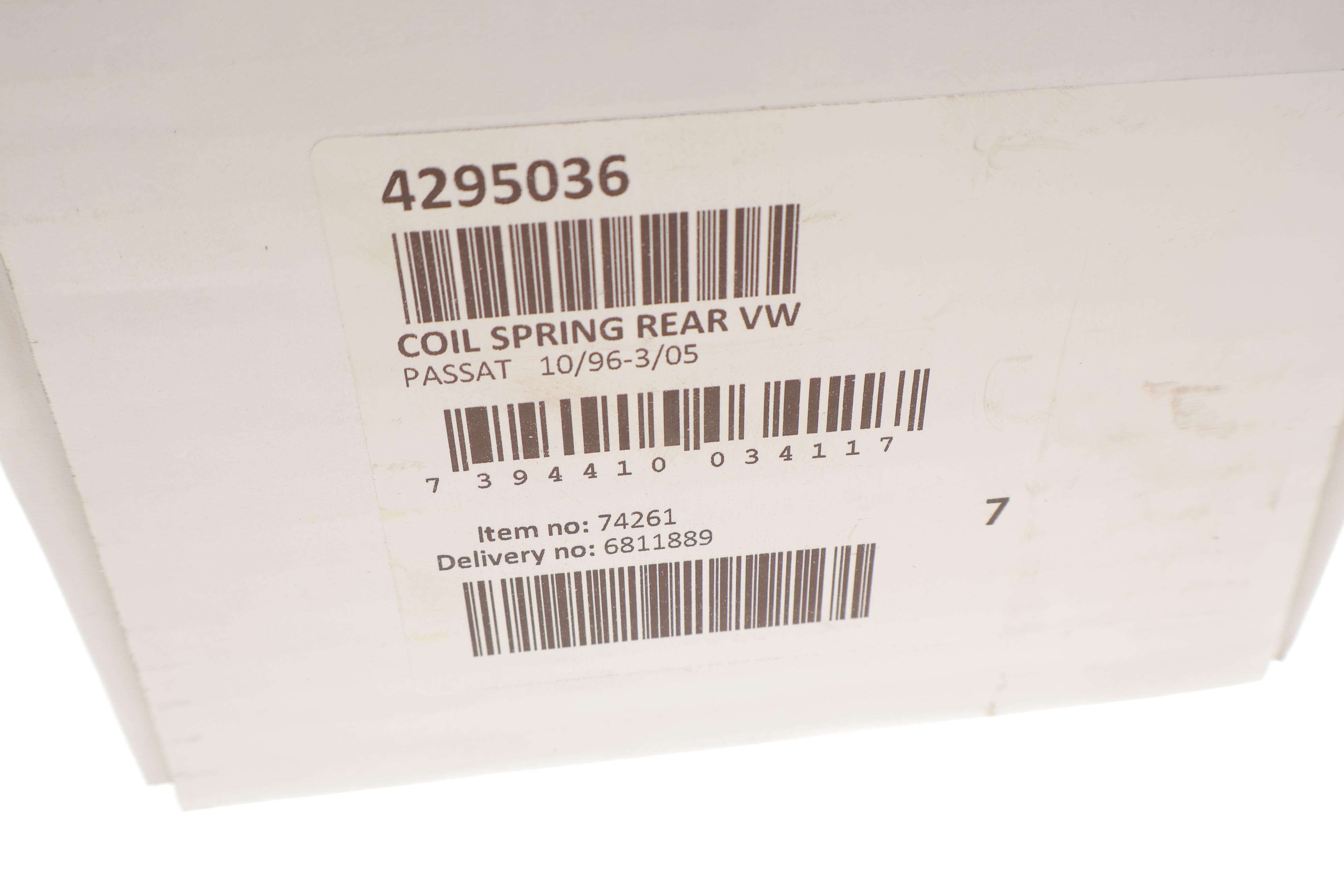 Пружина (задня) VW Passat B5 1.6-2.0/1.8T/1.9TDI/2.3 VR5/2.5TDI/2.8 V6 96-05 (седан) (з пост.діам.)