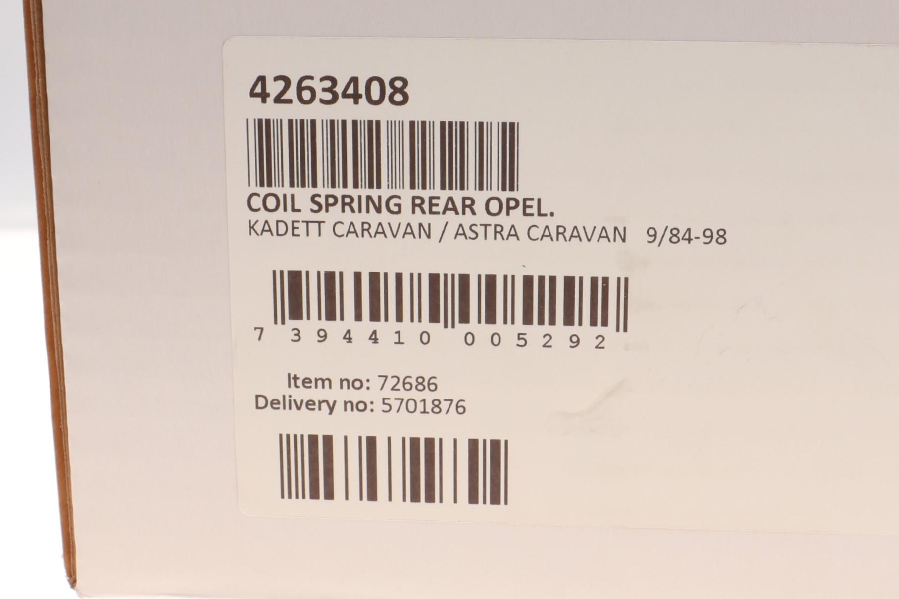 Пружина (задня) Opel Astra F/Kadett E 1.2-2.0/1.5-1.7D/TD 84-05 (ун.) (з пост.d) (Пружина дизайн II)