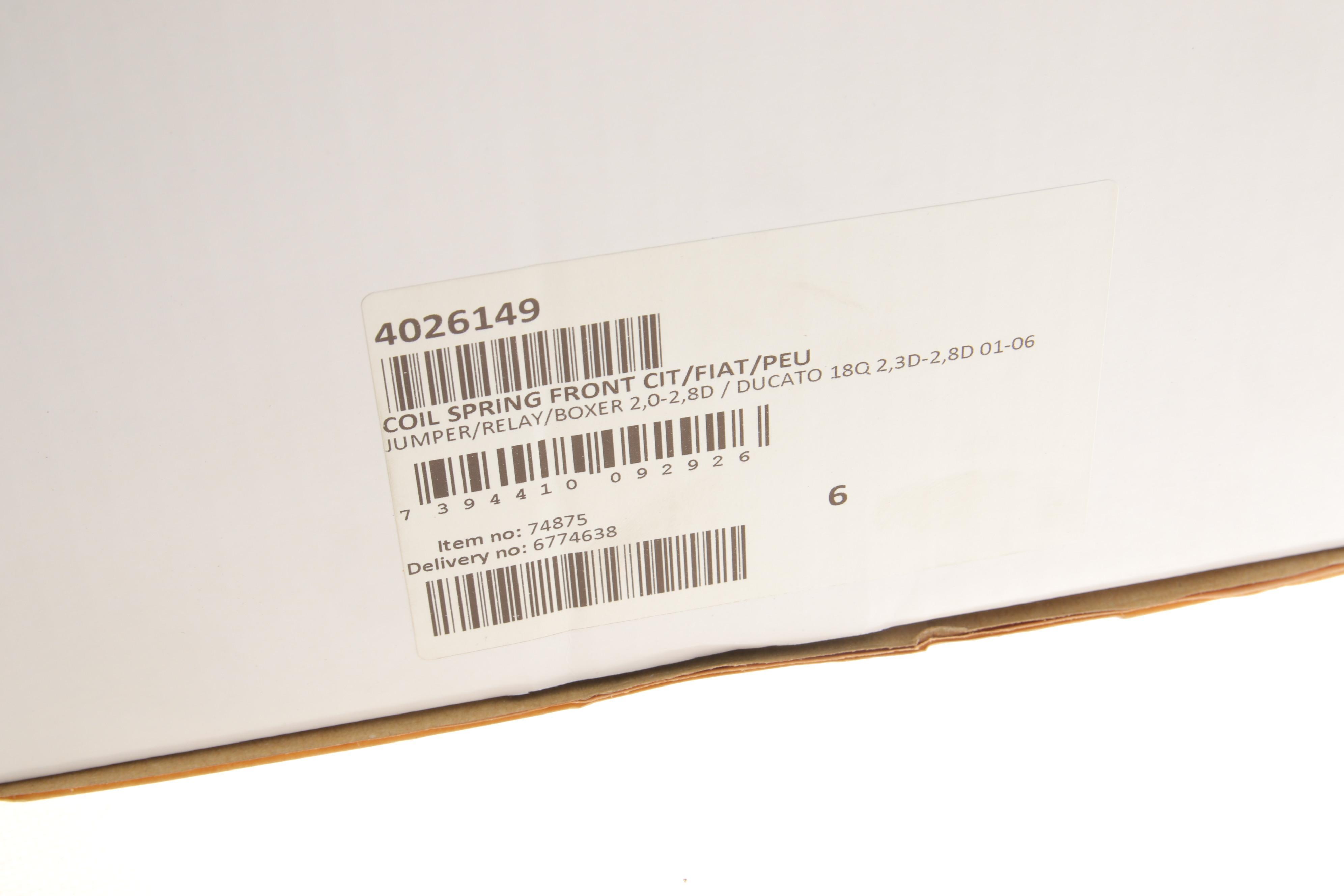 Пружина (передня) Fiat Ducato 2.3JTD/2.8JTD 02- (1.8t) (з борт.пл./фургон/авт.) (вар.оснащення 18Q)