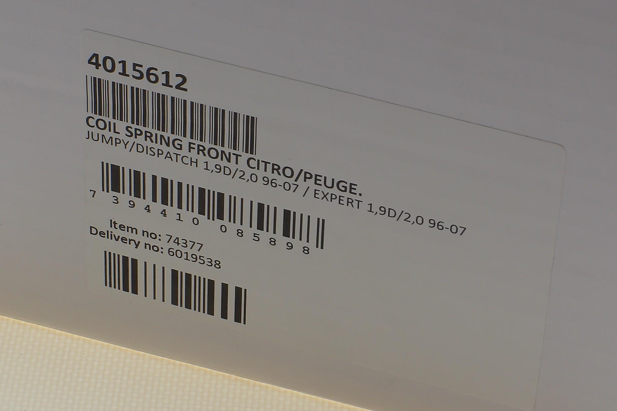 Пружина (передня) Citroen Jumpy/Peugeot Expert 1.8/1.9D/TD/2.0 96-06 (авт/фургон/з борт.пл.)