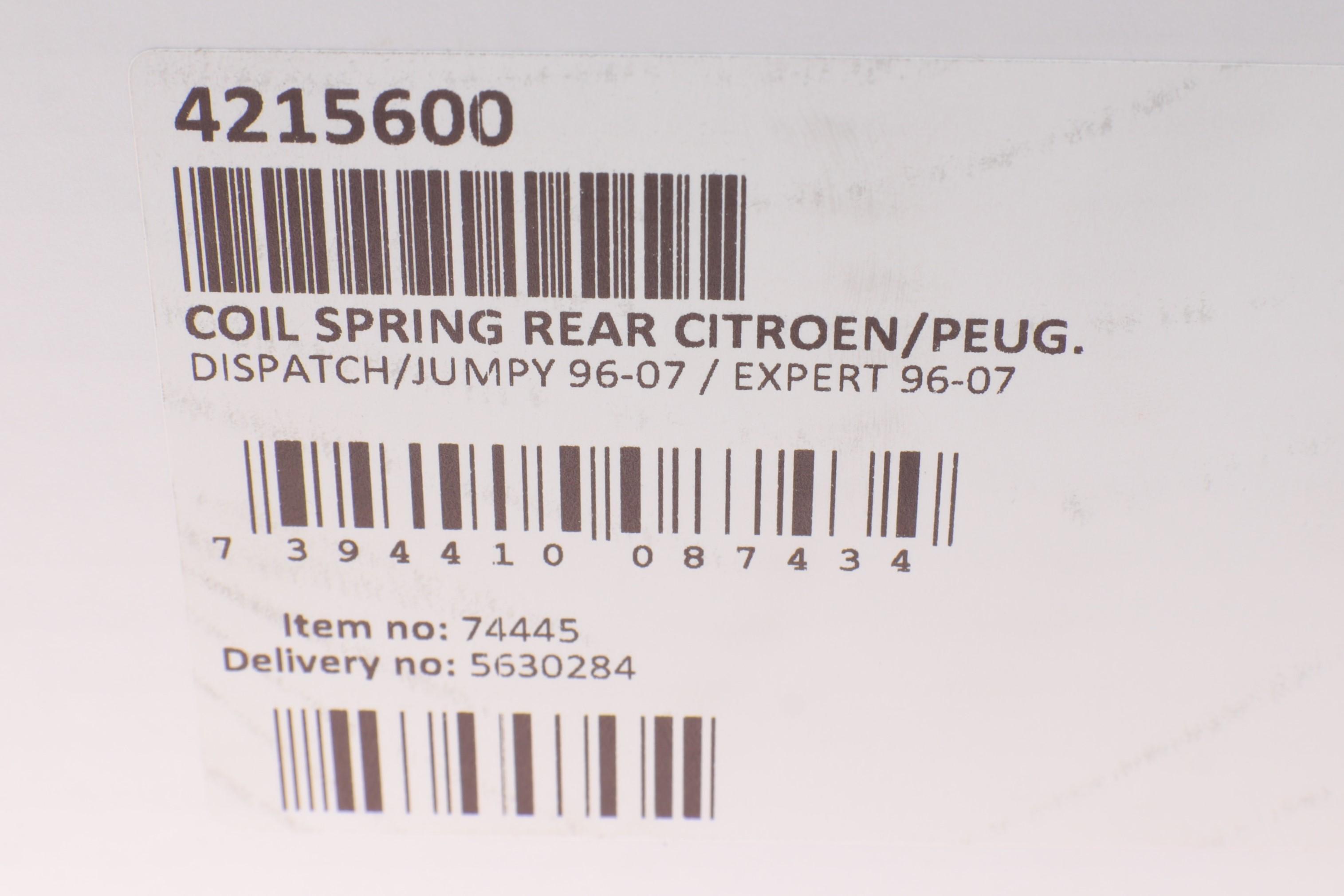 Пружина (задня) Citroen Jumpy/Peugeot Expert 1.6/1.8/1.9D/TD/2.0/HDI 96-06 (вен/фургон/з борт.пл)