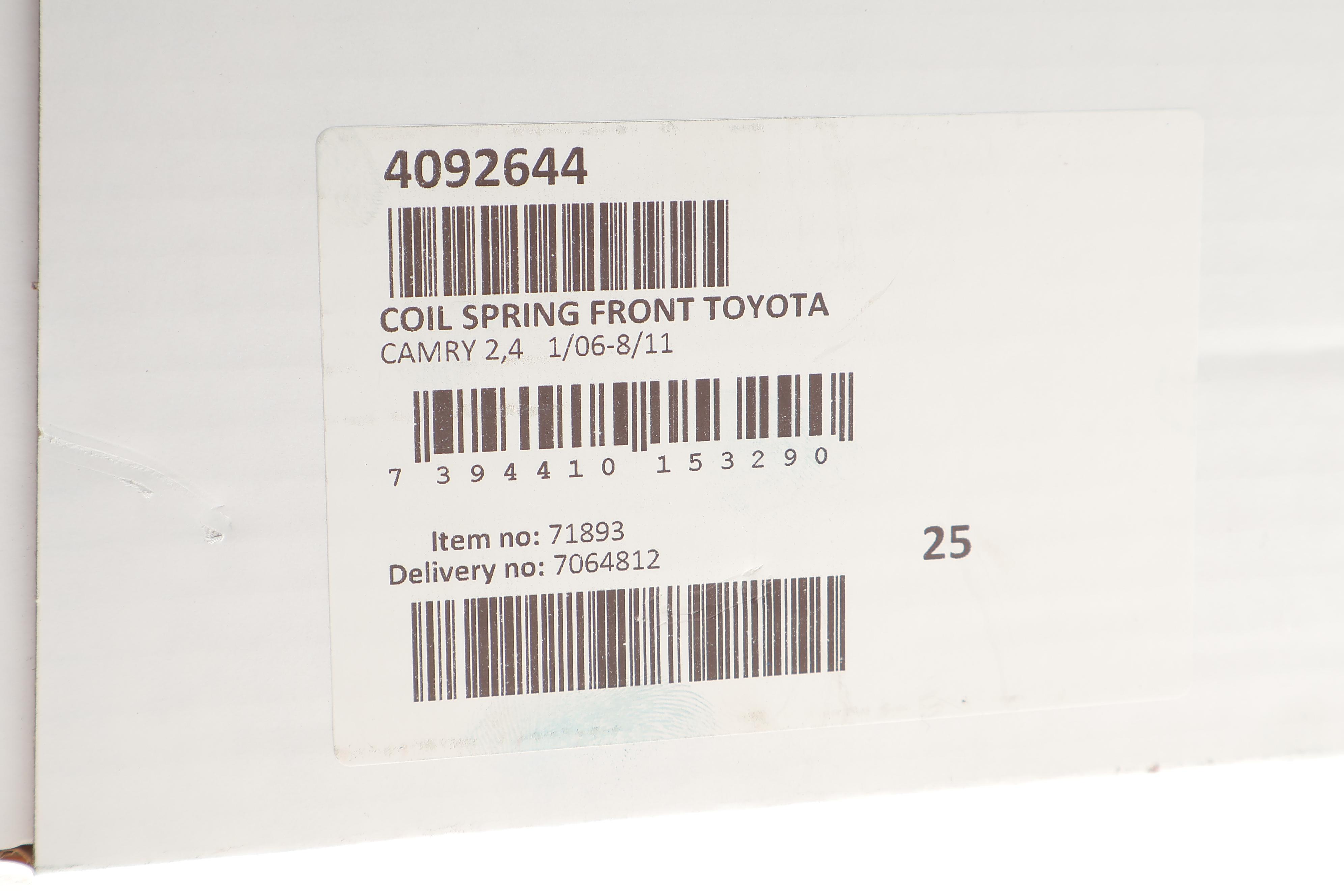 Пружина (передня) Toyota Camry V4 2.4 06-11 (седан)