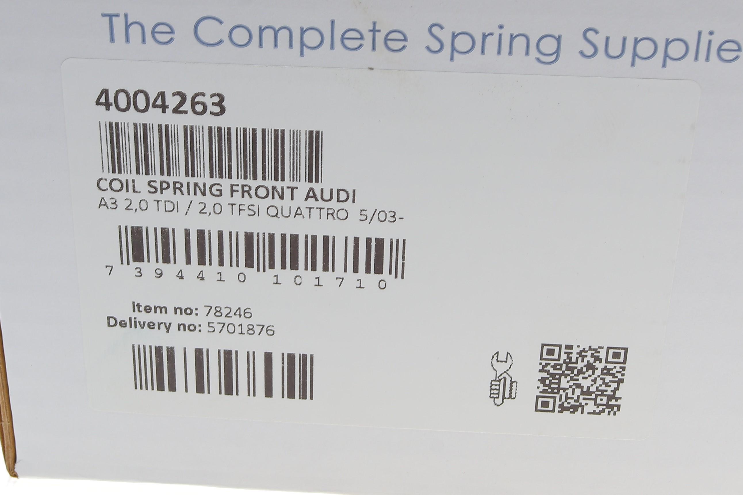 Пружина (передня) Audi A3 2.0TDI/TFSI 03-13 (накл.зад.ч)/VW Touran 1.9-2.0TDI 03-10 (вен)