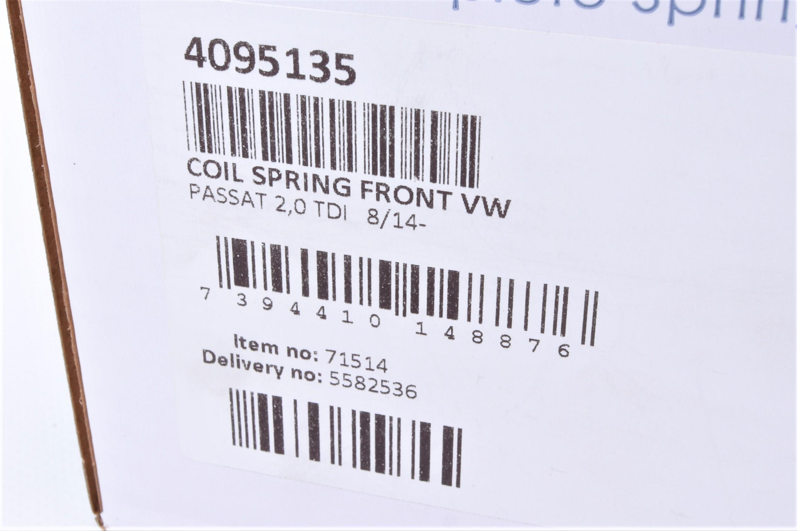Пружина (передня) VW Passat B8 2.0TDI/2.0TDI 4motion 14- (седан/універсал) (зі станд.ход.частинаю)