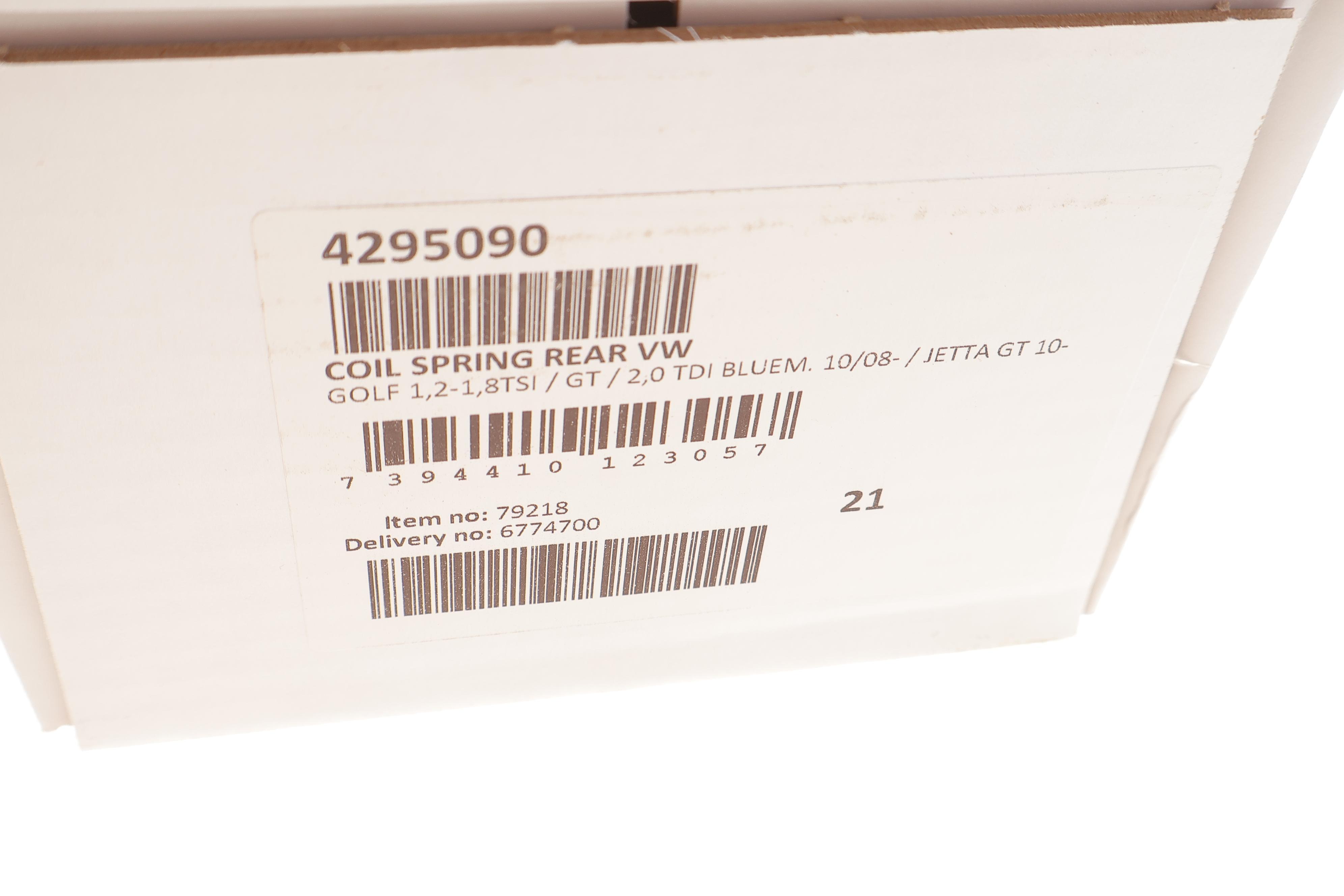 Пружина (задня) VW Golf V/VI 1.2-1.8TSI/2.0TDI 03-13 (хетч)/VW Jetta 1.9-2.0TDI/1.6TDI 05-15 (сед.)