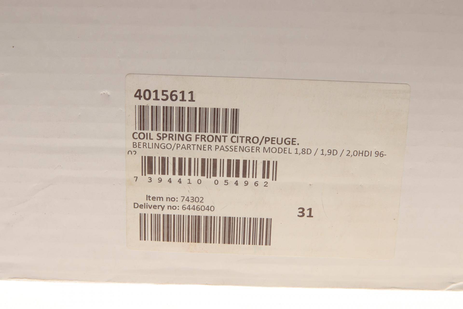 Пружина (передня) Citroen Berlingo 1.8D/1.9D/2.0HDi 96-02 (вен) (470mm)