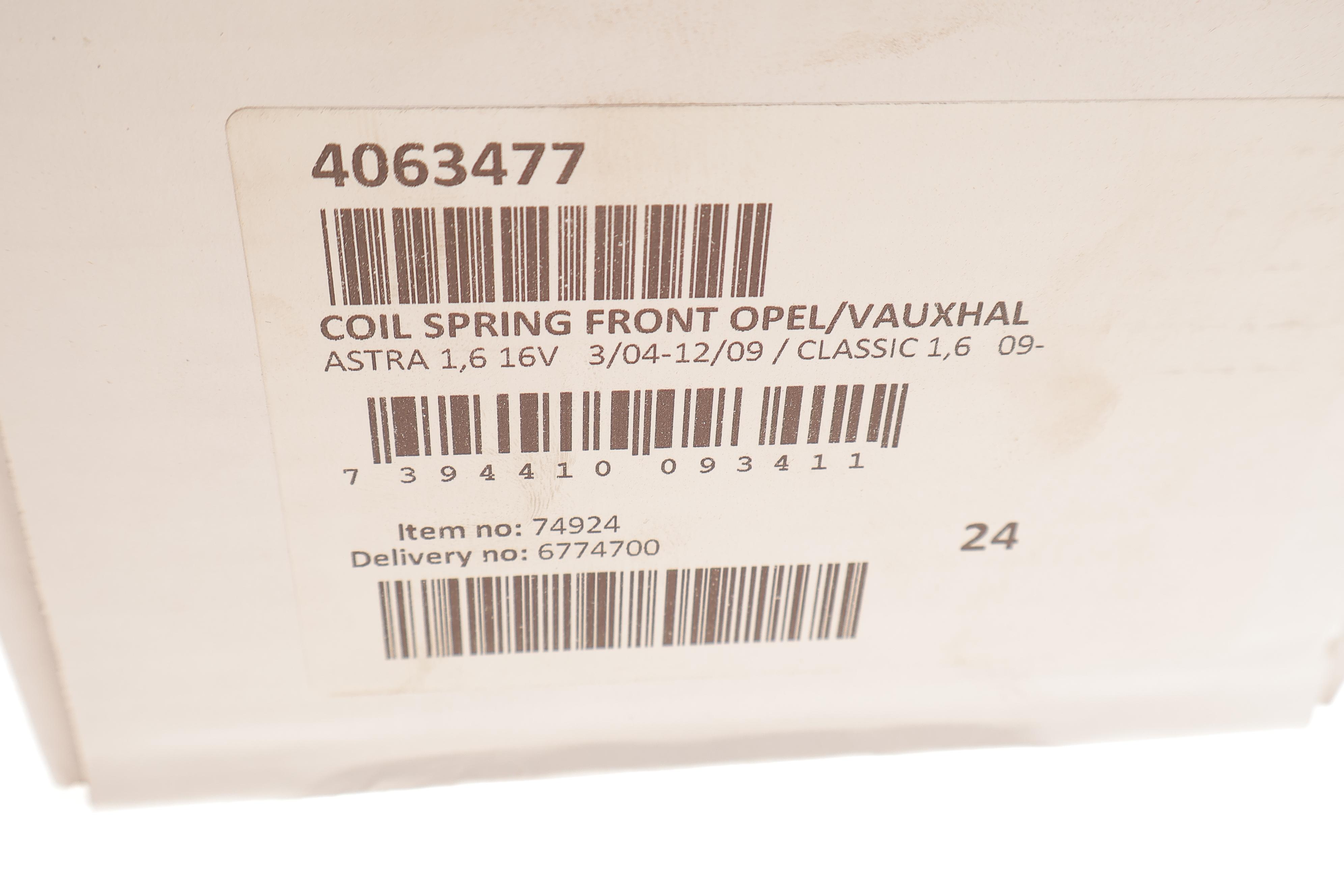 Пружина (передня) Opel Astra H 1.6 04-14 / 09- (седан/унив./накл.зад.ч/фургон)(без спорт.ход.части)