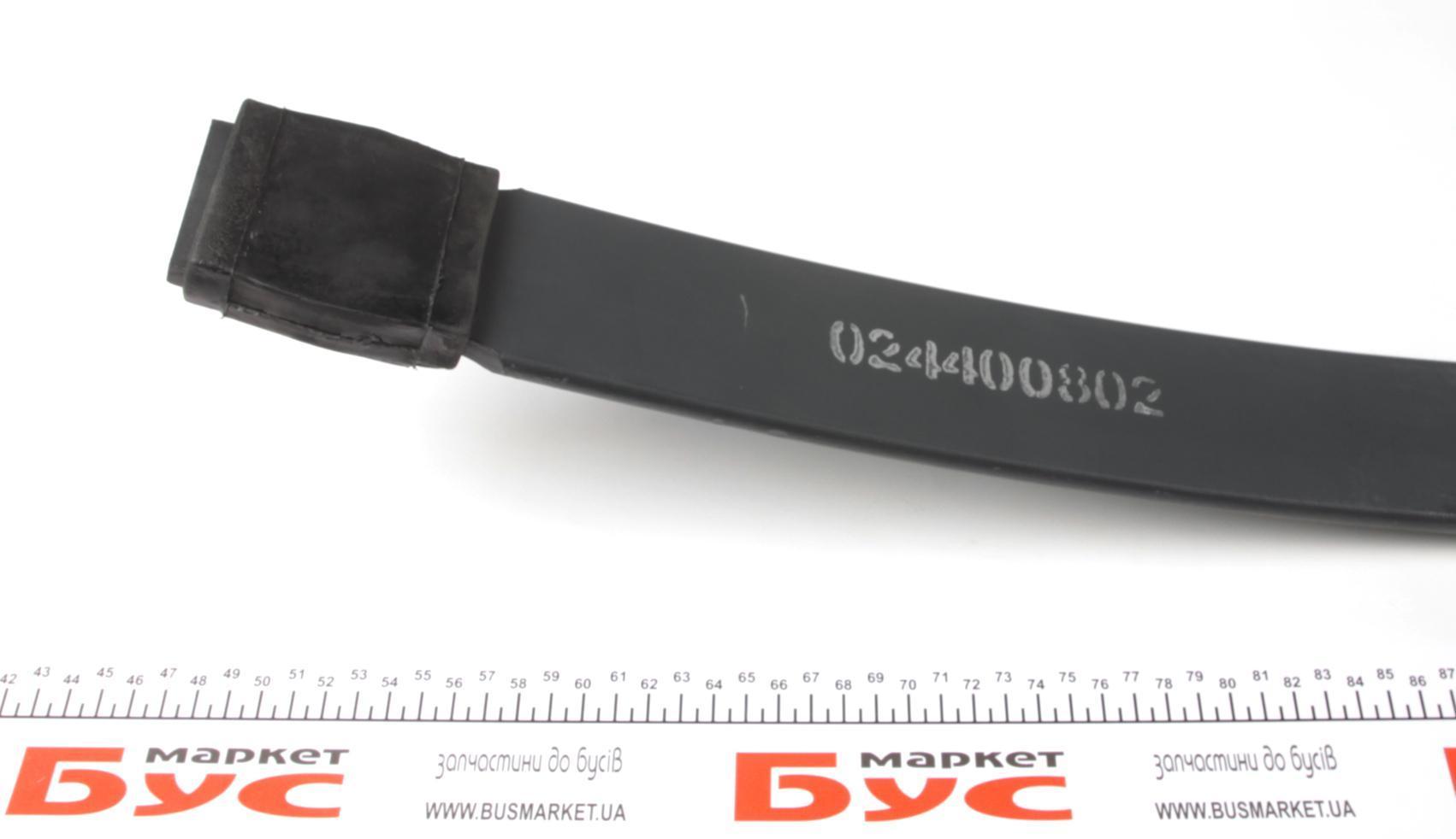 Ресора задня підкорінна MB Sprinter 408-416/VW LT 46 (70x655x655) 15mm (з гумкою)