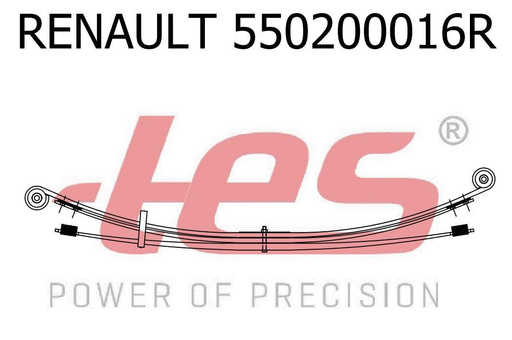 Ресора задня Renault Master III 2010- (к-кт 3 листа) RWD (70/730/730) 1/15+1/16+1/22 (спарка)