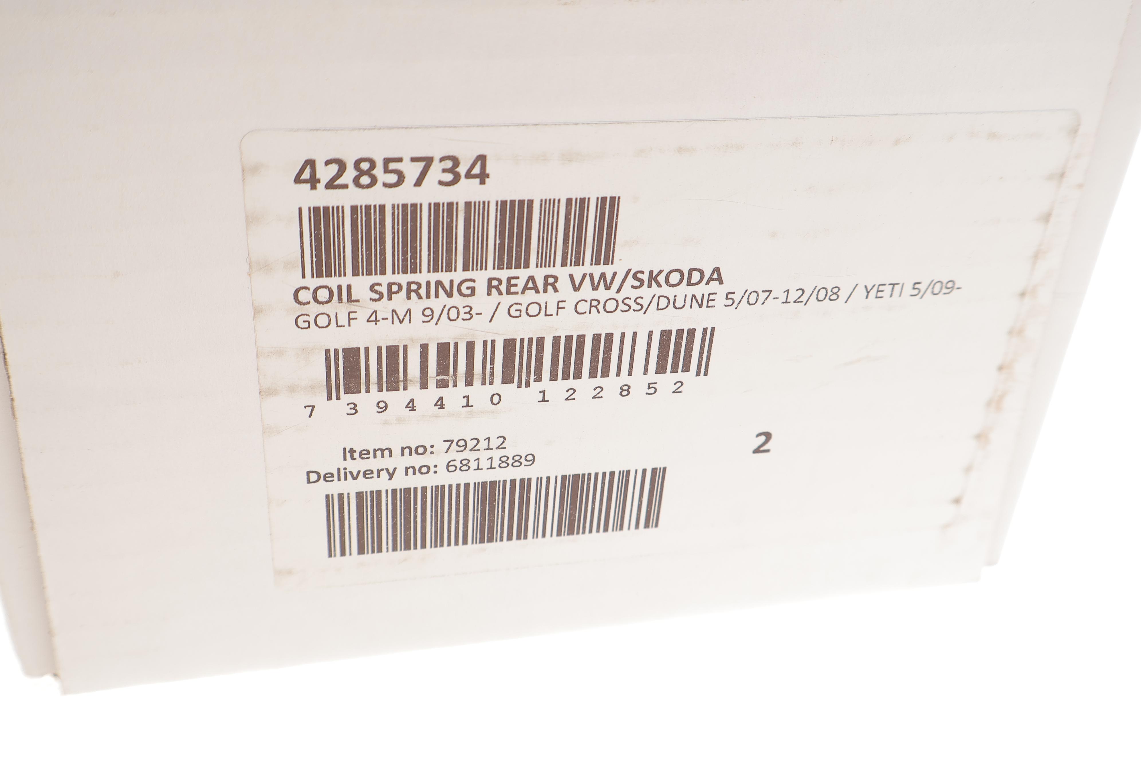 Пружина (задня) Skoda Yeti 1.2-1.4TSI/2.0TDI 09-17 (SUV)/VW Golf V 1.9-2.0TDI 4motion 04-08(ус.ход)