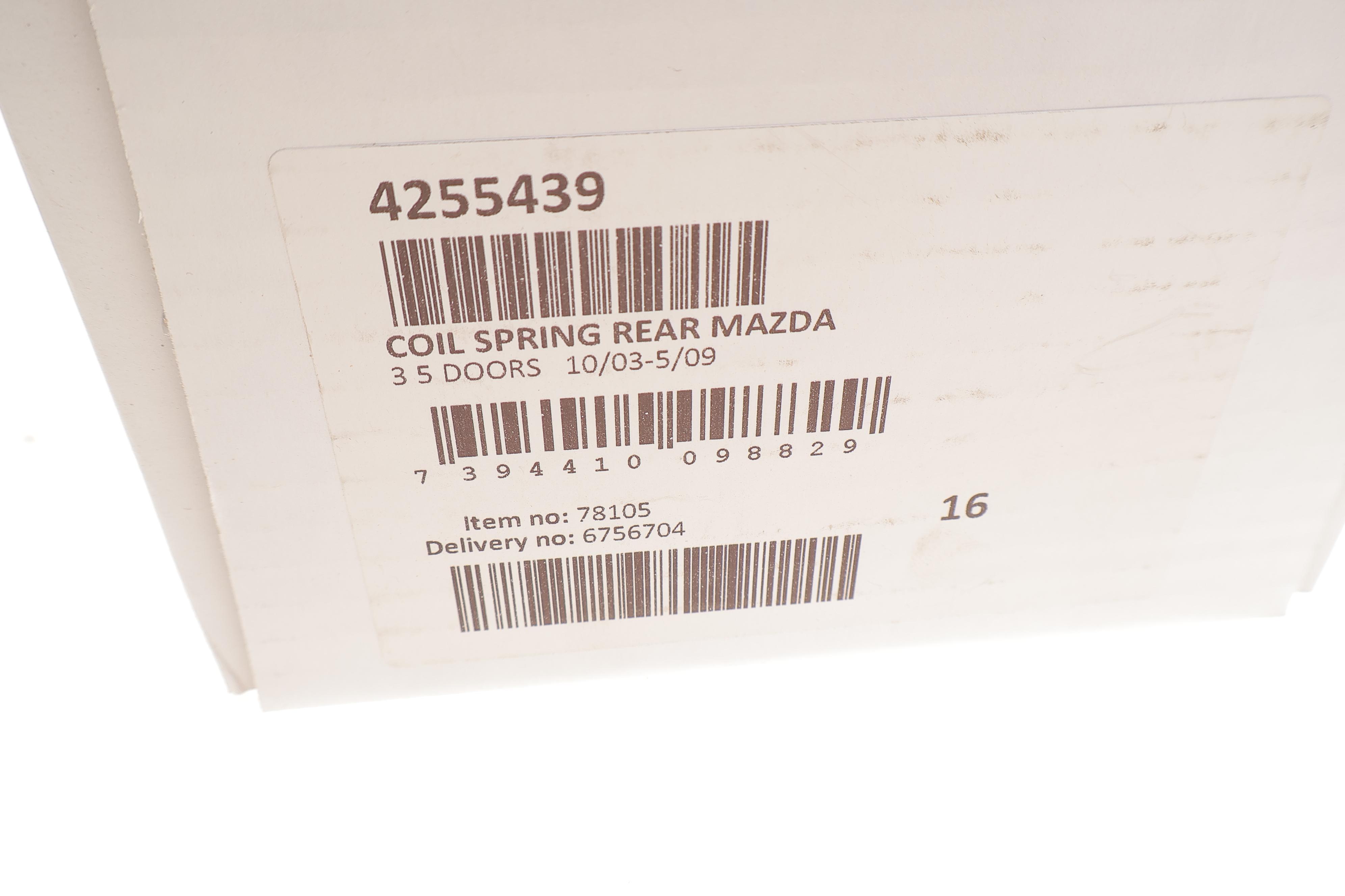 Пружина (задня) Mazda 3 1.3/1.6/DI Turbo/MZ-CD/MZR/2.0/MZR 03-14 (седан/нах.зад.частина)