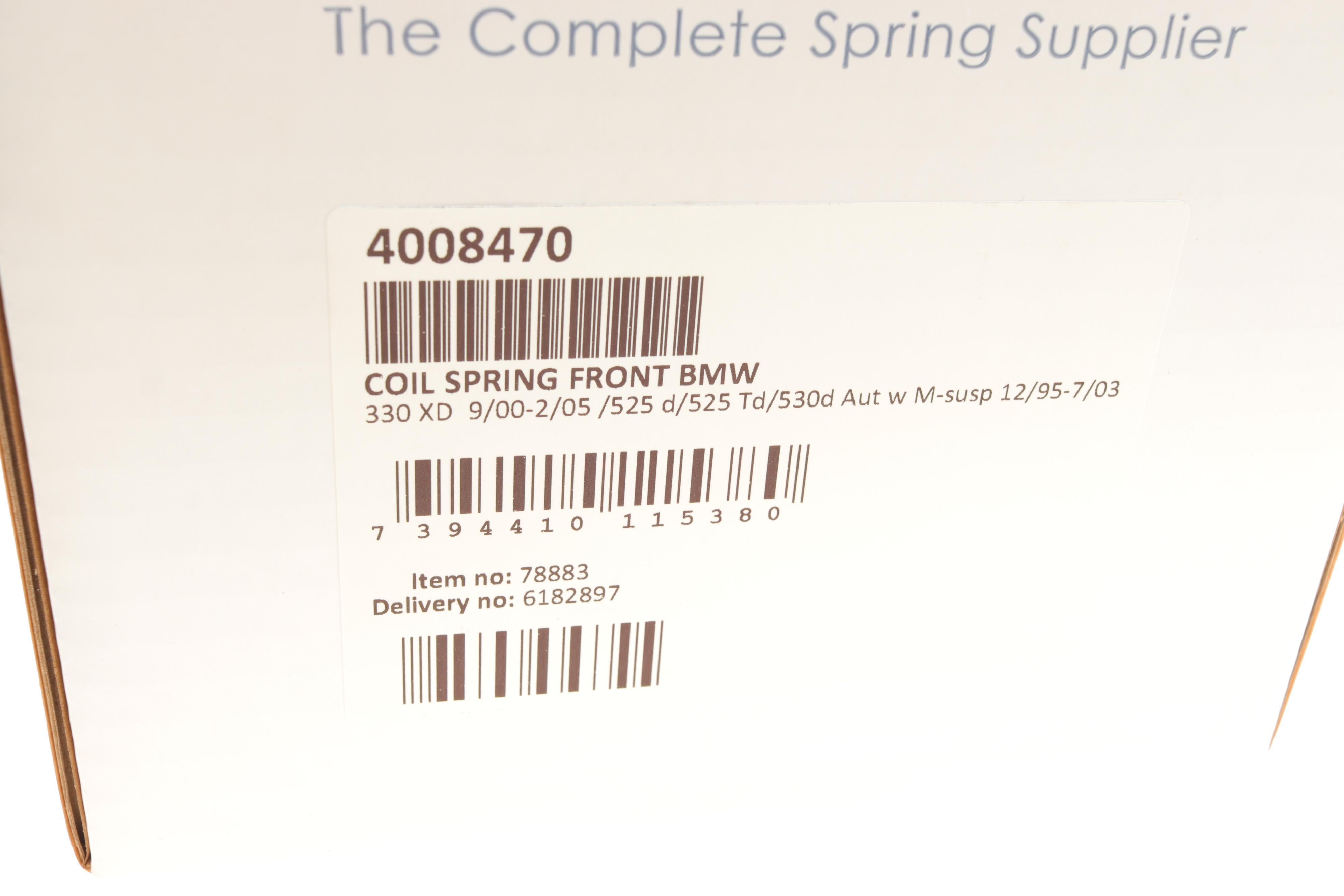 Пружина (передня) BMW 3 (E46) 330xd 00-05 (без спор.х.ч)/5 (E39) 525d/td/tds/530d 96-03 (ун/седан)