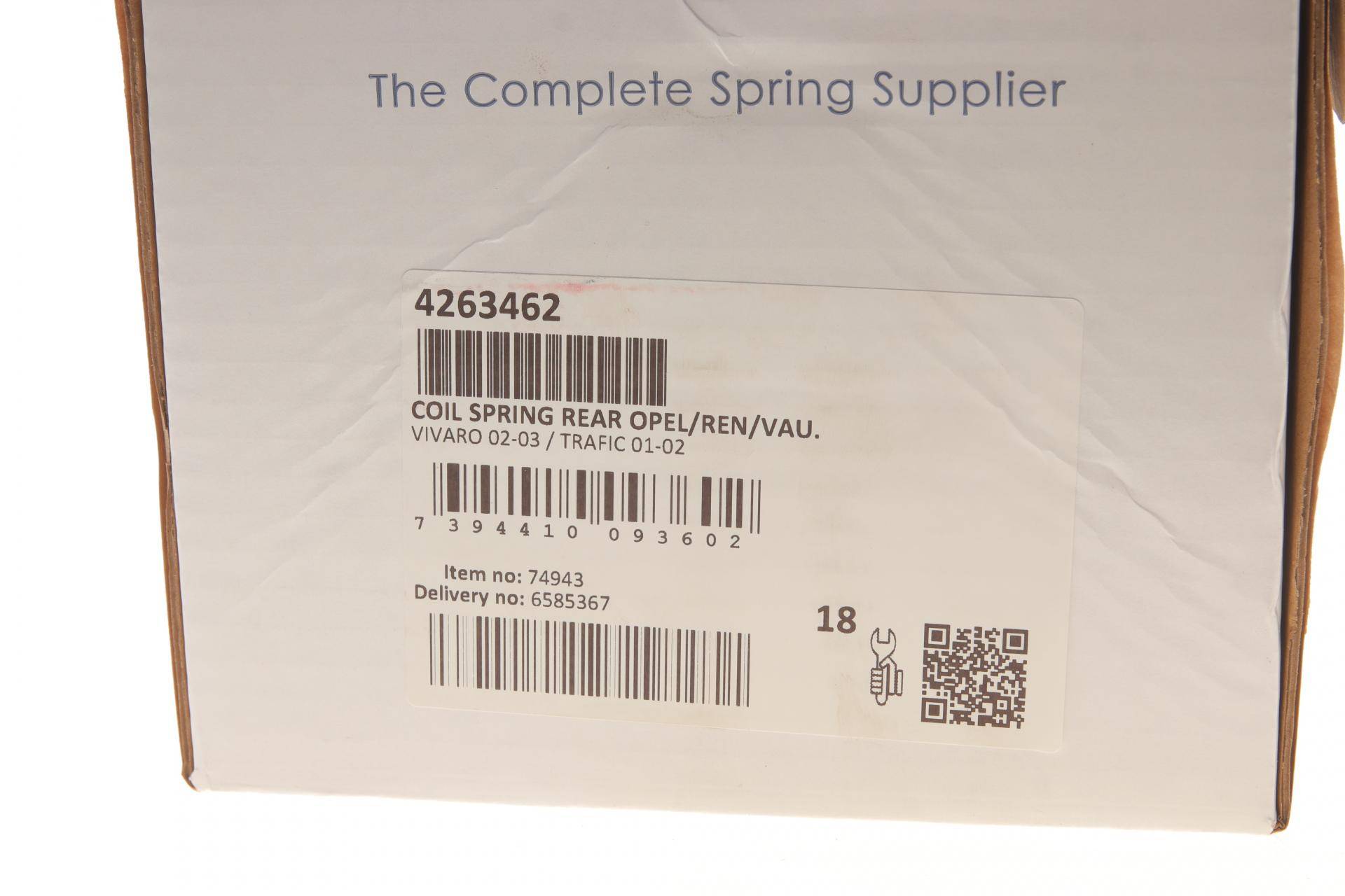 Пружина (задня) Opel Vivaro 1.9-2.5DTI/CDTI/2.0 01- (фургон) (з пост.d) (шасі:2V612711-3V601873)