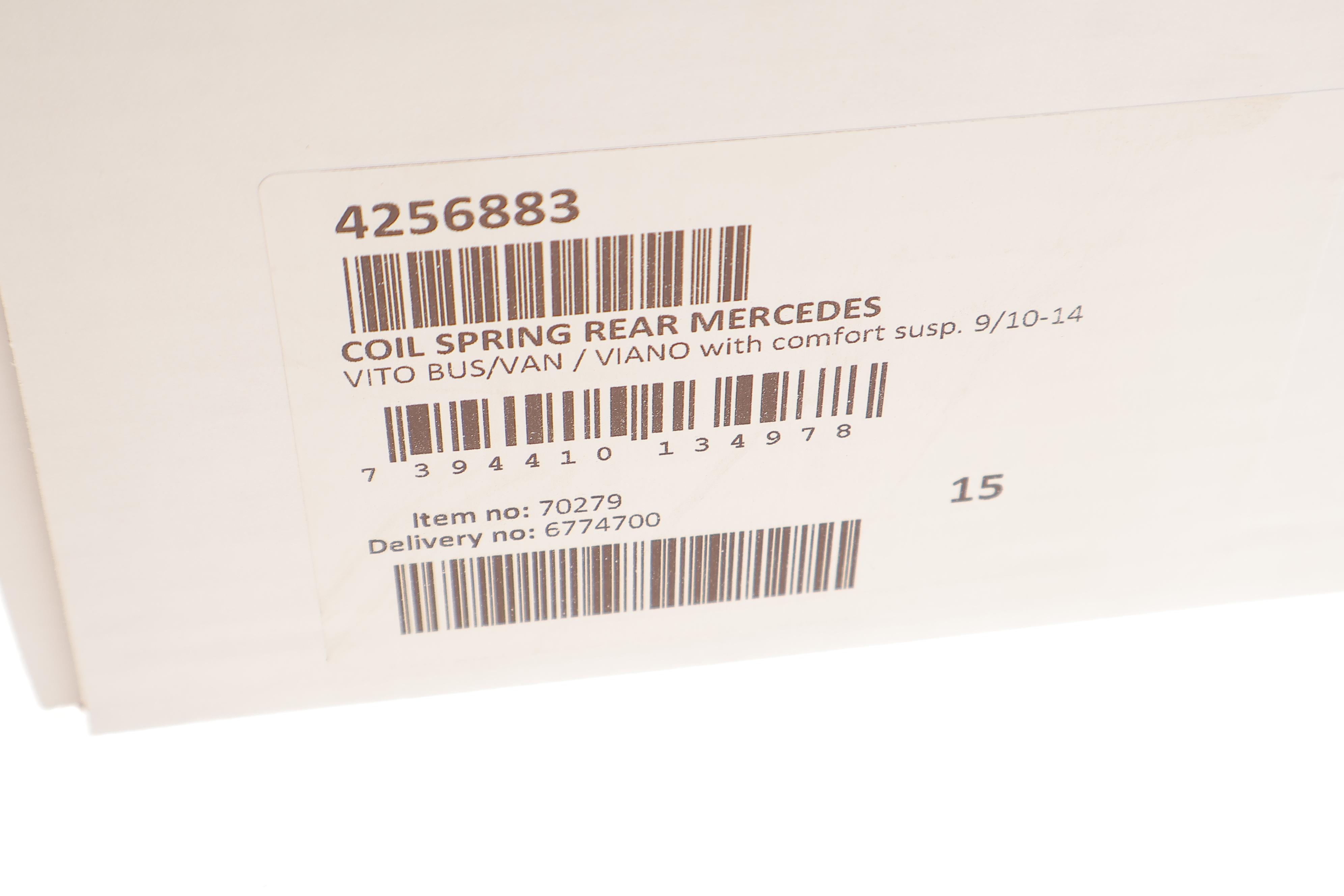 Пружина (задня) MB Vito (W639) 2.0-3.7D 10- (фургон/автобус) (без спорт.ход.ч.) (з пост.d)