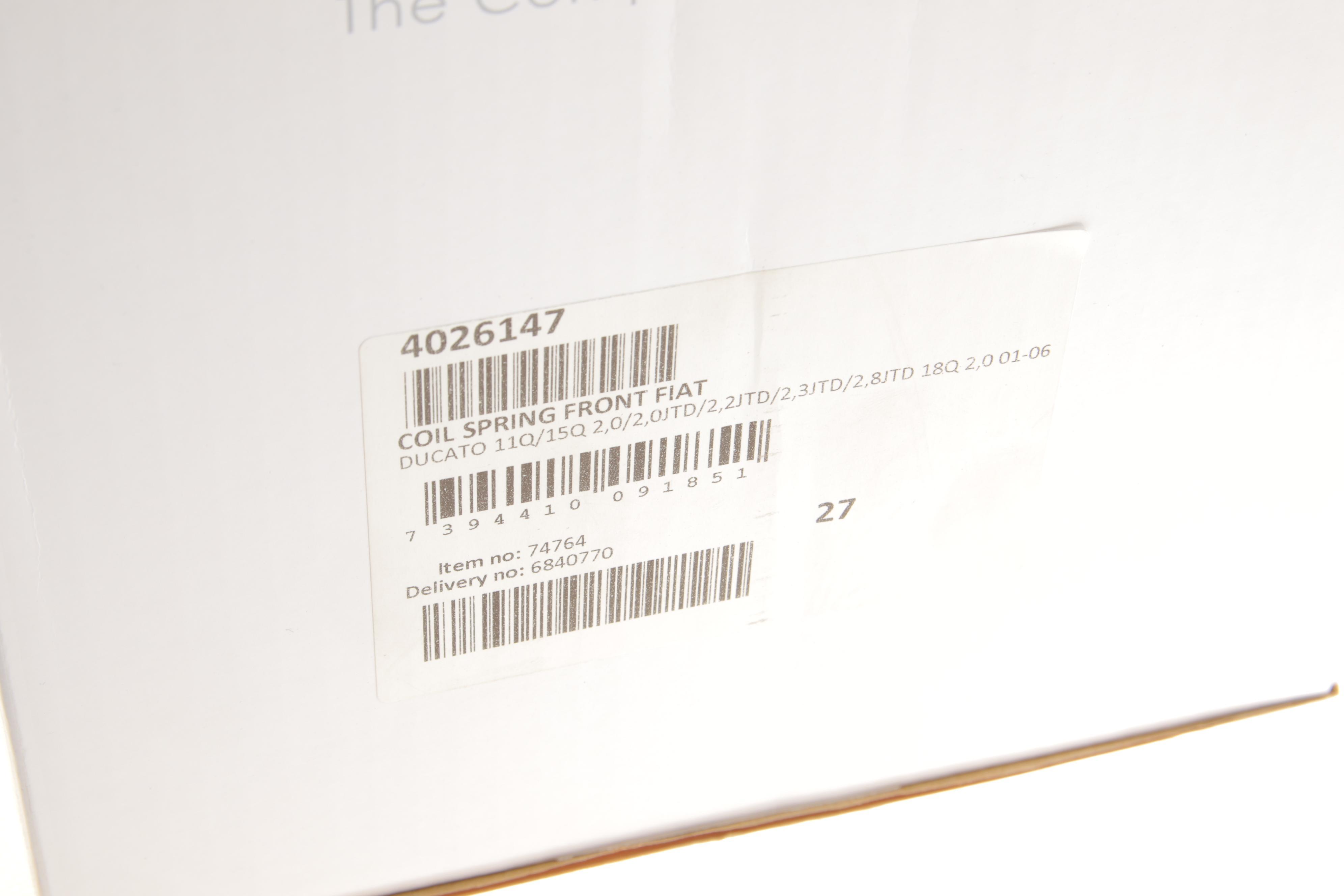 Пружина (передня) Fiat Ducato 2.0/2.0JTD/2.3JTD/2.8JTD 02- (1.5t) (з борт.пл/фургон/автобус)