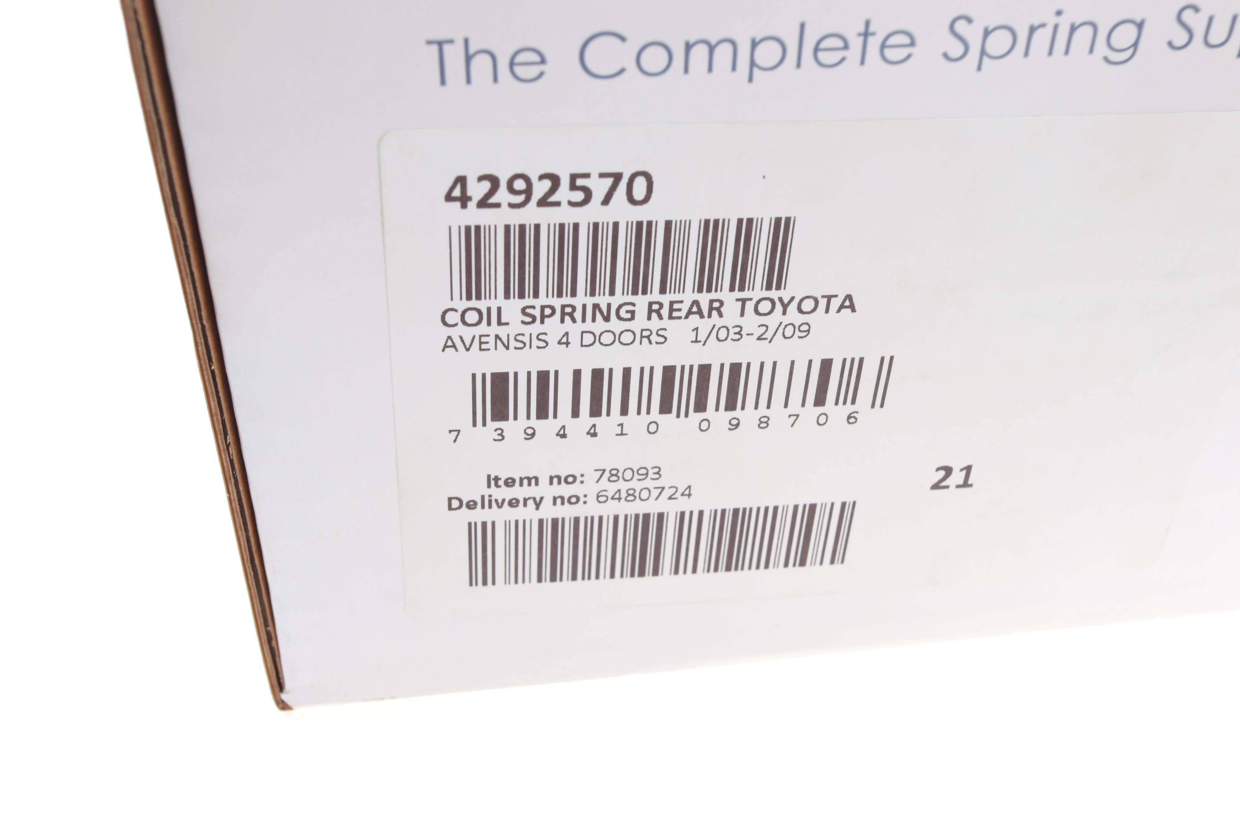 Пружина (задня) Toyota Avensis 1.6-2.4VVTi/2.0-2.2D-4D 03-08 (седан)