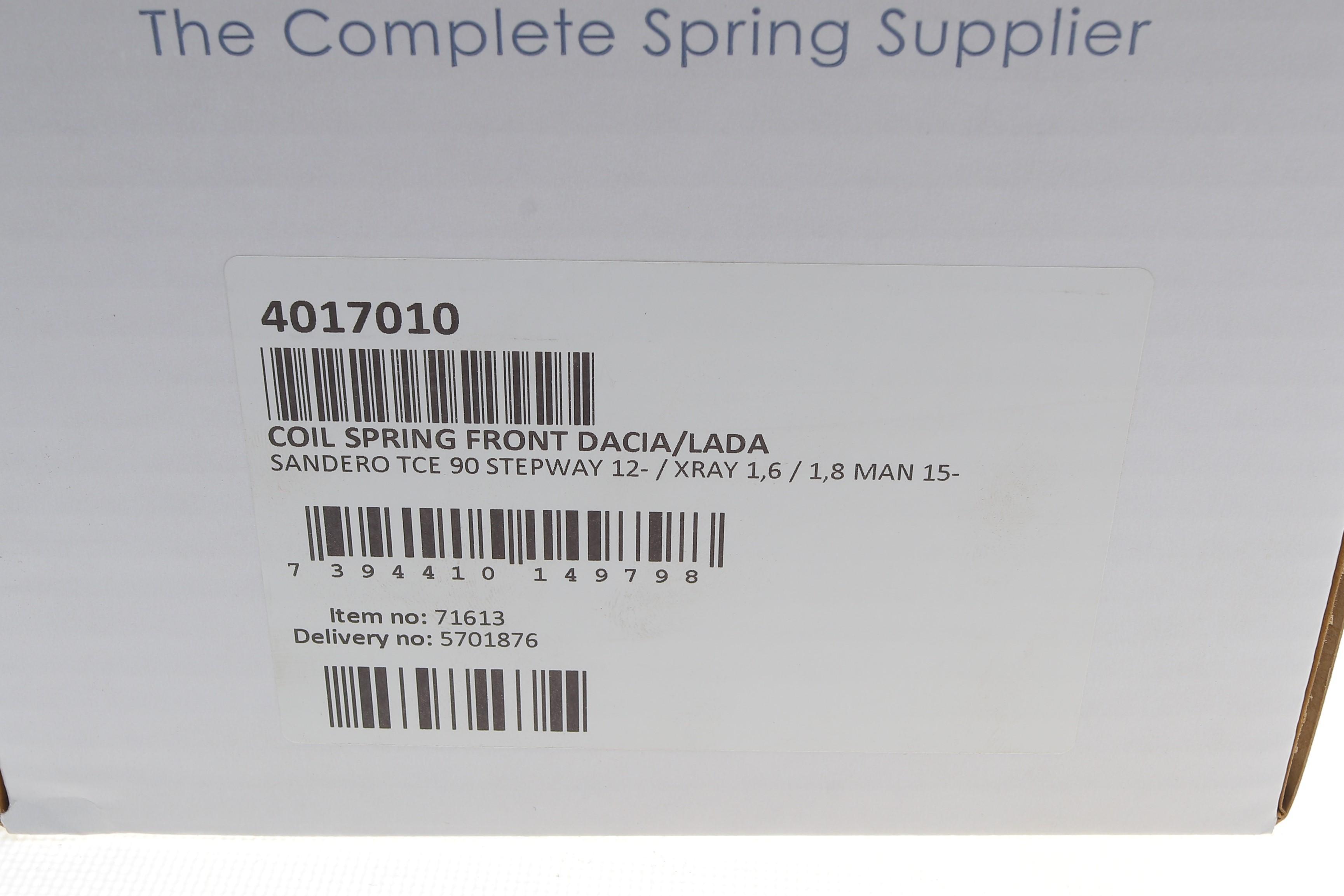 Пружина (передня) Dacia Sandero II 0.9TCe 12- (осн: Stepway)/Lada Xray 1.8 (МКПП) 16- (накл.зад.ч)