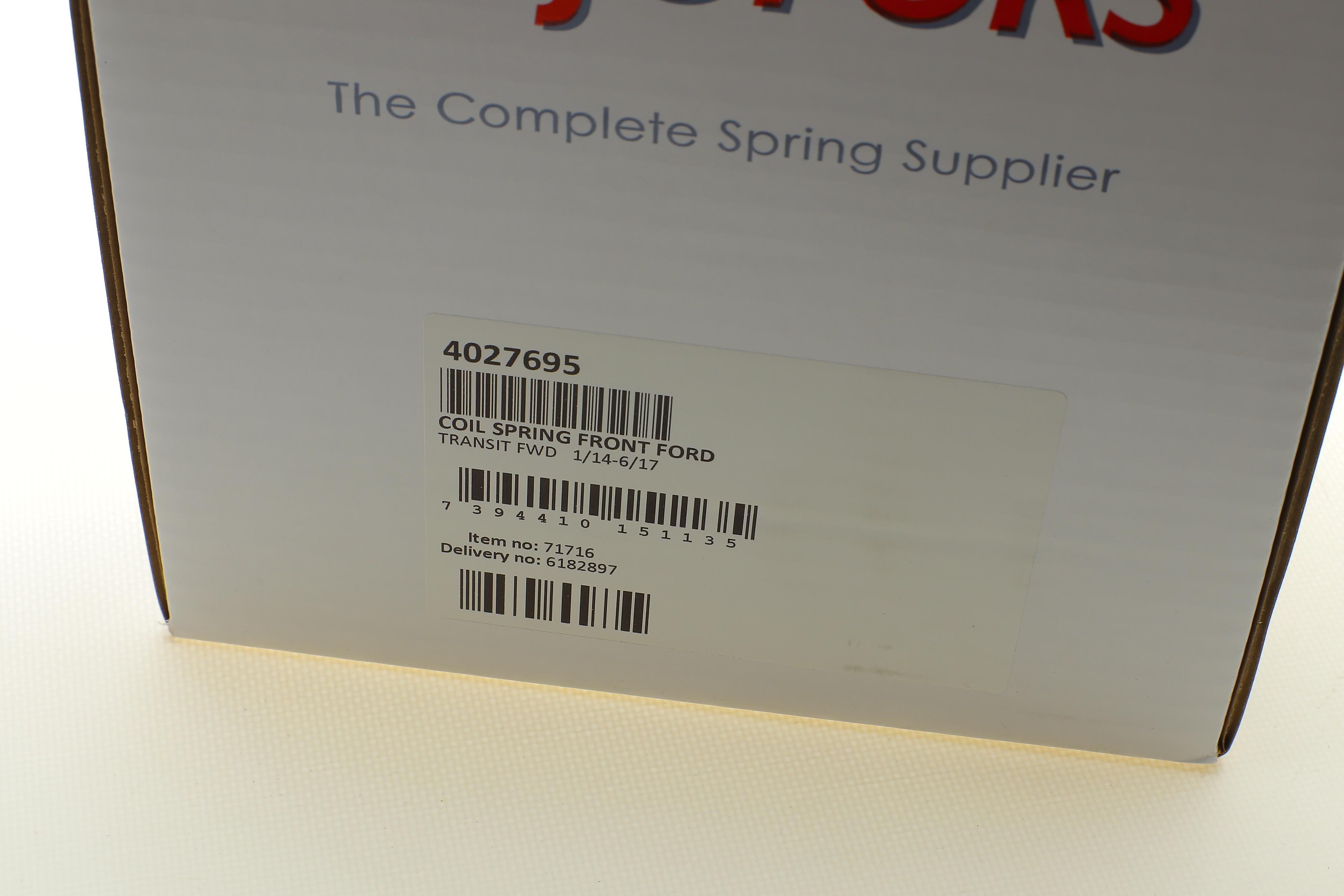 Пружина (передня) Ford Transit 2.0Ecoblue/2.2TDCi 13-18 (фургон/автобус) (різні варіанти оснащ.)