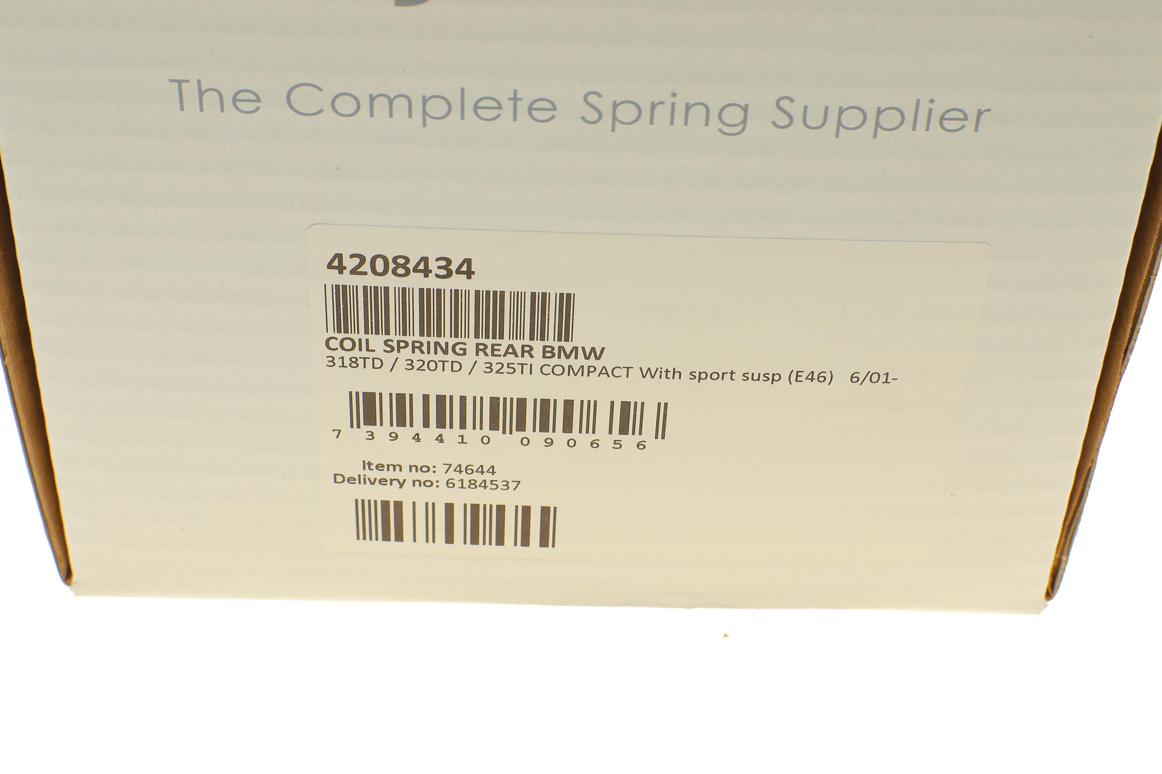 Пружина (задня) BMW 3 (E46) 318d-330d/318i-320i 98-05 (хэтчб./седан/унив.) (спорт.ход.ч.)(с пост.d)