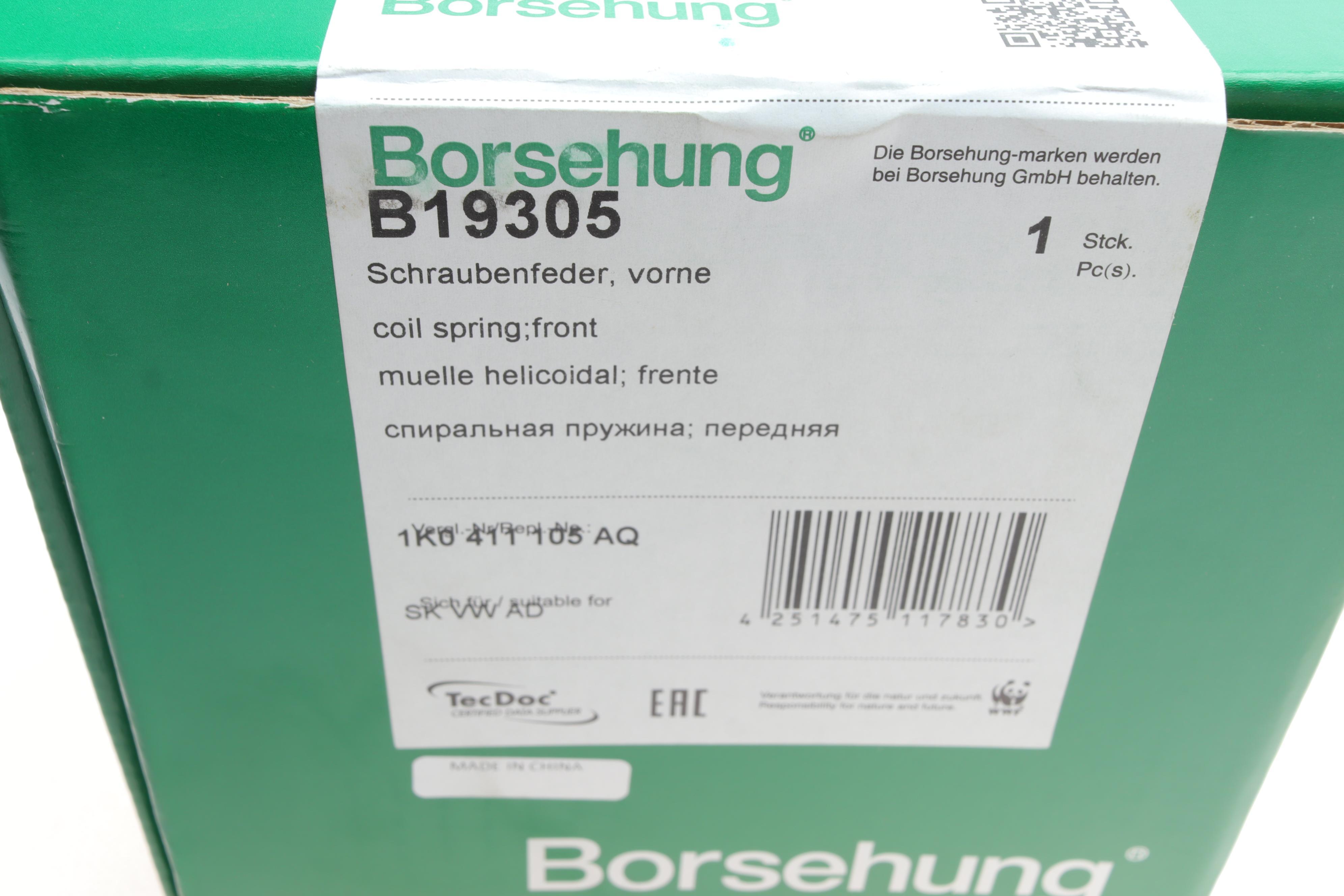 Пружина (передня) VW Golf V/VI/Skoda Octavia 1.4TSI/1.6TDI/1.8TSI 07-13/Jetta 05- (OE VAG)