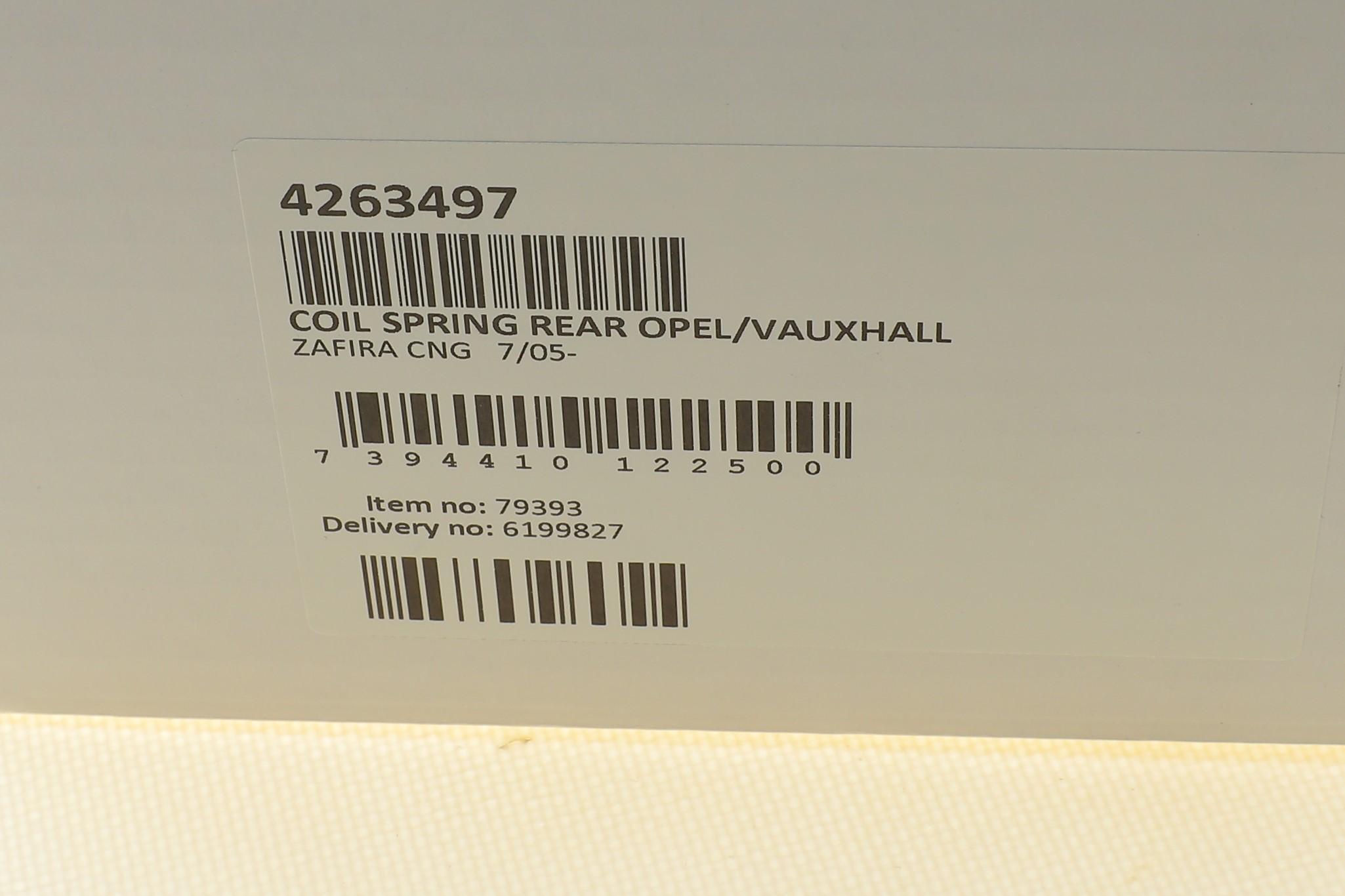 Пружина (задня) Opel Zafira B 1.6CNG/1.8LPG 05-15 (вен) (без спорт.ход.ч/без с-ми рег.дор.пр.)