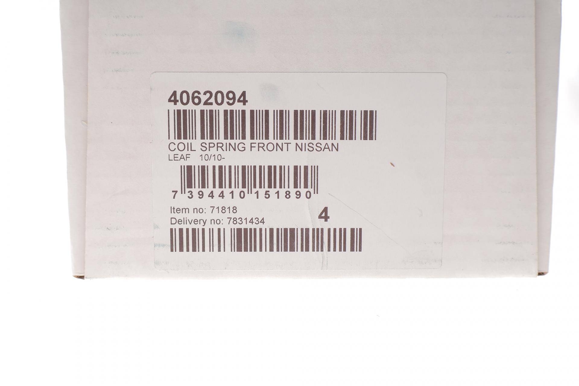 Пружина (передня) Nissan Leaf (ZE0) Electric 10- (нах.зад.частина) (в-во Японія, Великобританія)