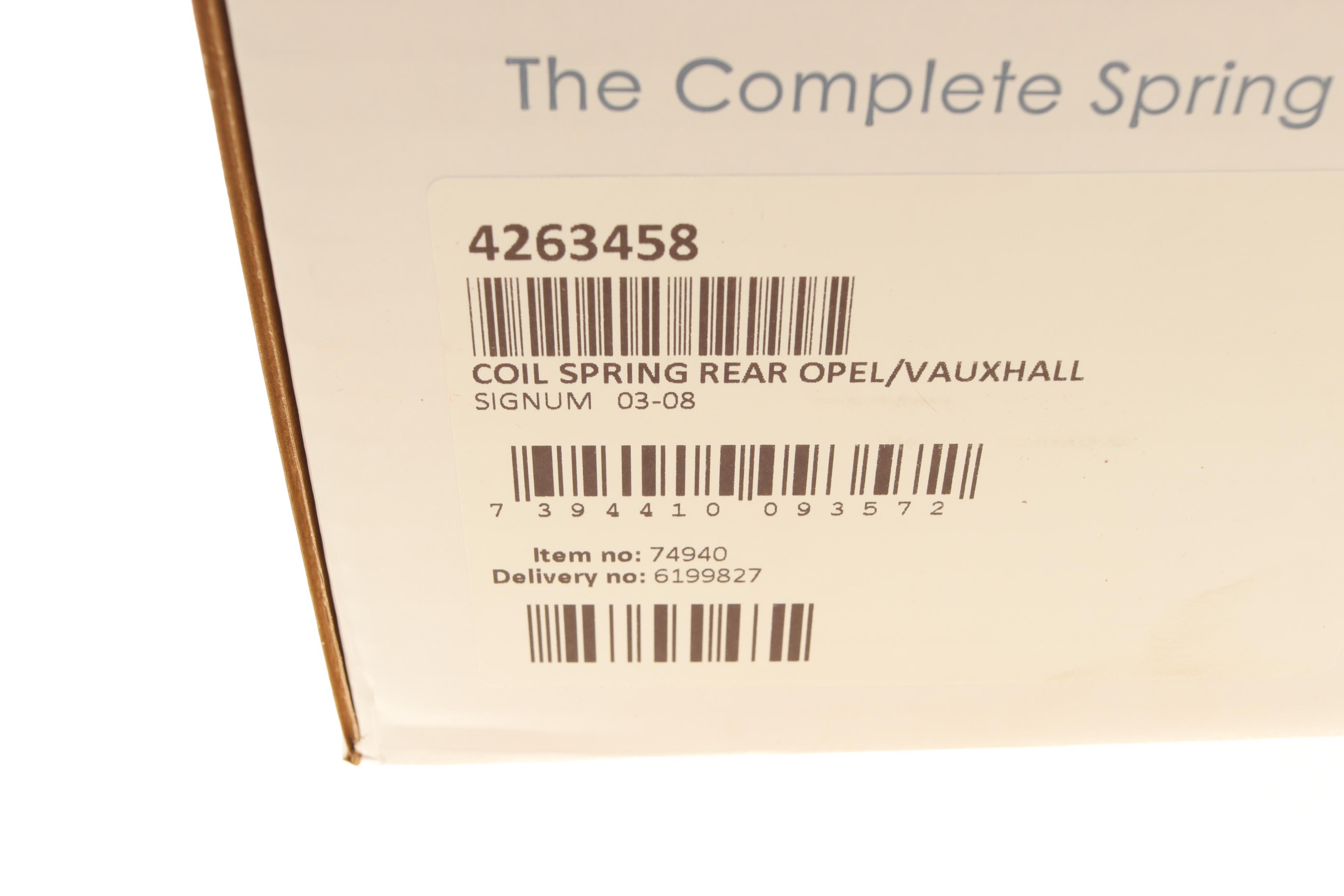 Пружина (задня) Opel Signum 1.8/1.9CDTI/2.0-2.2DTi/2.8 V6/3.0 V6 CDTI 03-08 (накл.з.ч) (з пост.d)