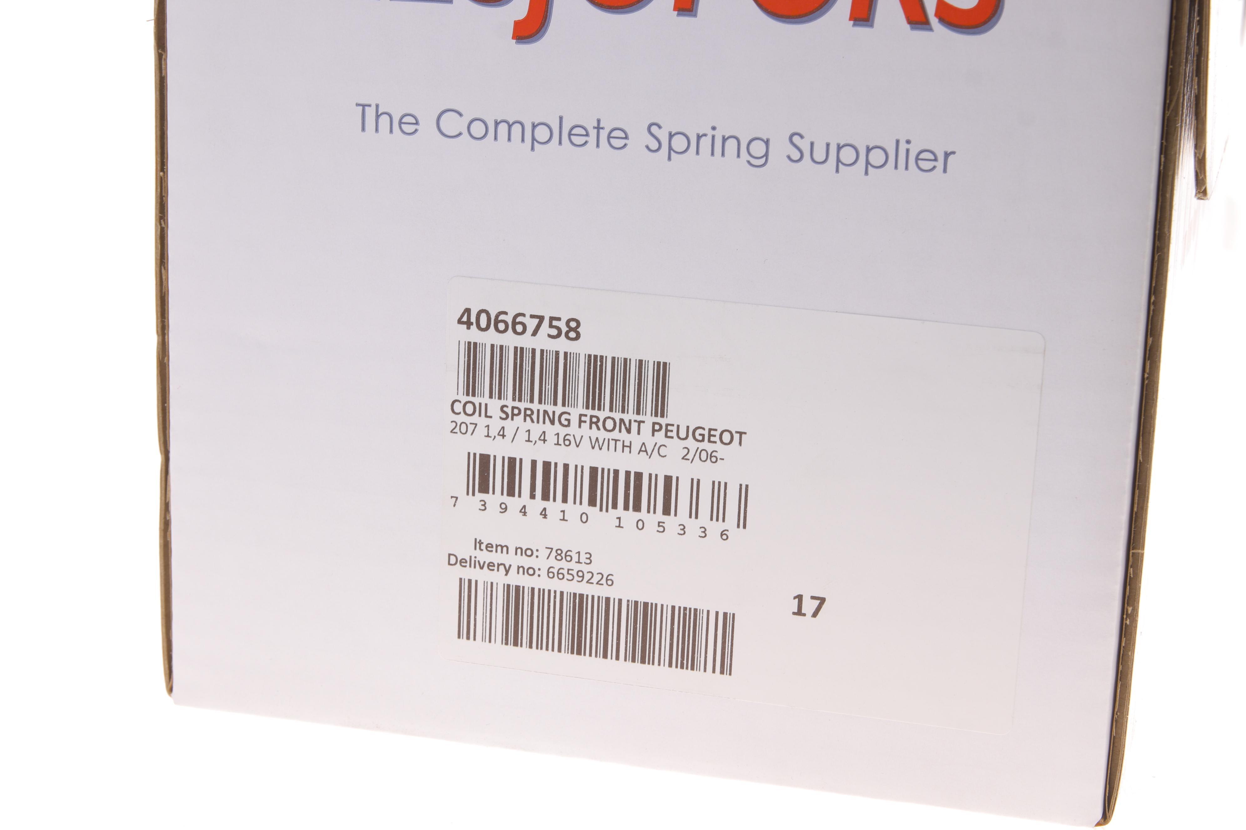 Пружина (передня) Peugeot 207 1.4 06-15 (хетчбек)/SW 1.4 07-13 (універсал) (+AC)