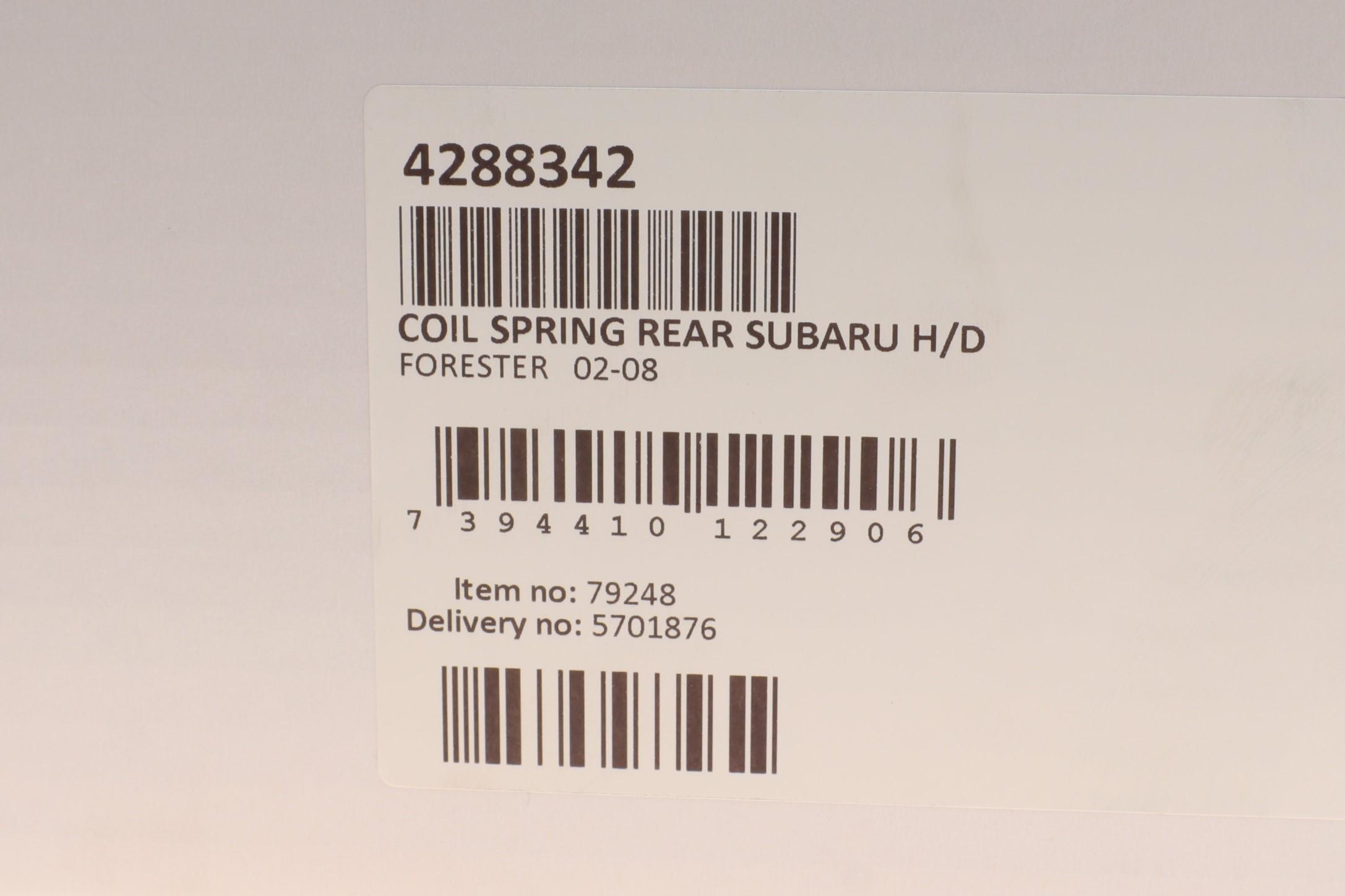 Пружина (задня) Subaru Forester 2.0AWD/X AWD/2.5AWD 02-08 (без с-ми рег.дор.пр) (крім Hunter) (HD)