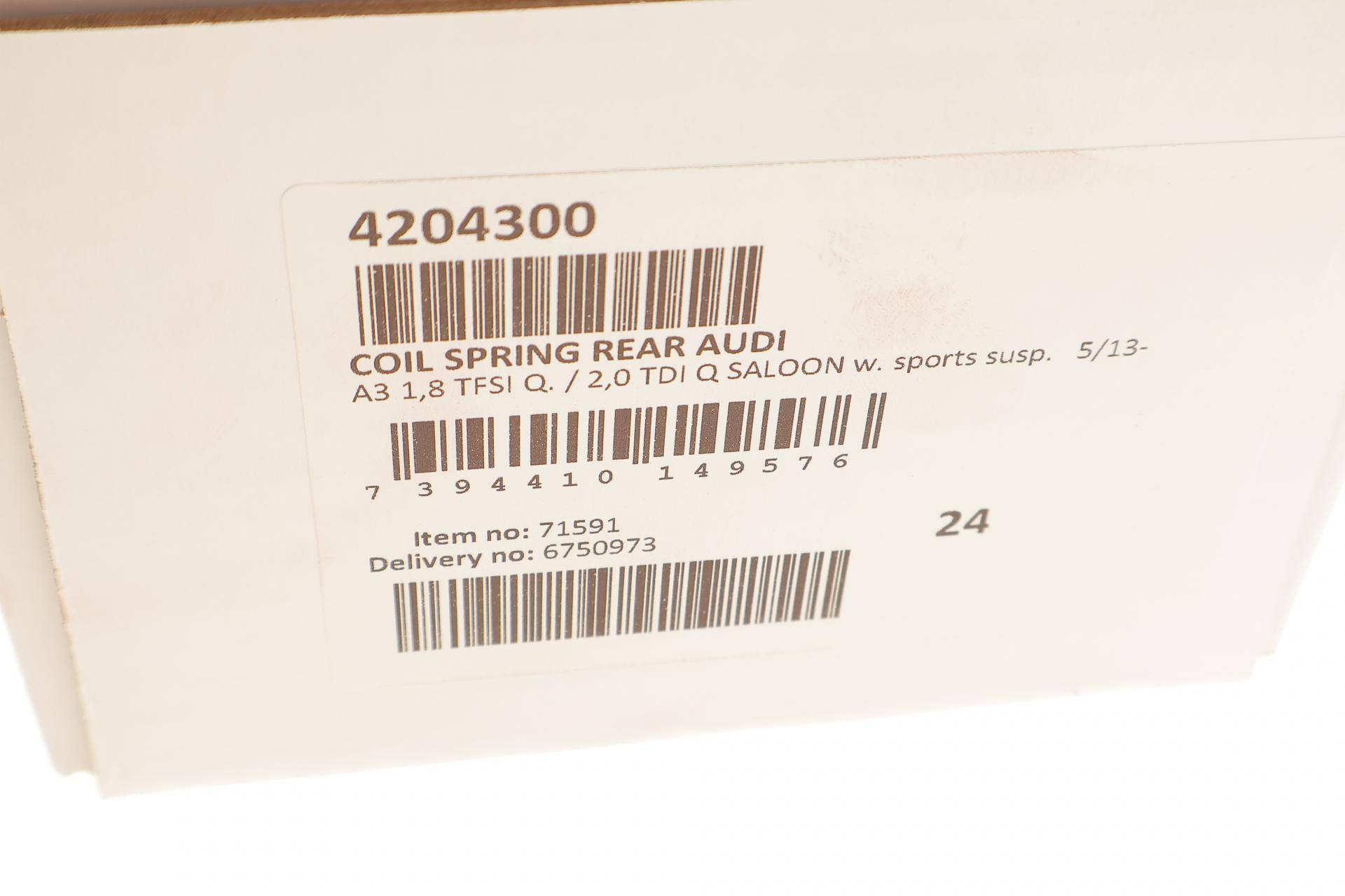Пружина (задня) Audi A3 1.8TFSI/2.0TDI quattro 13- (седан) (з спорт.ход.ч)
