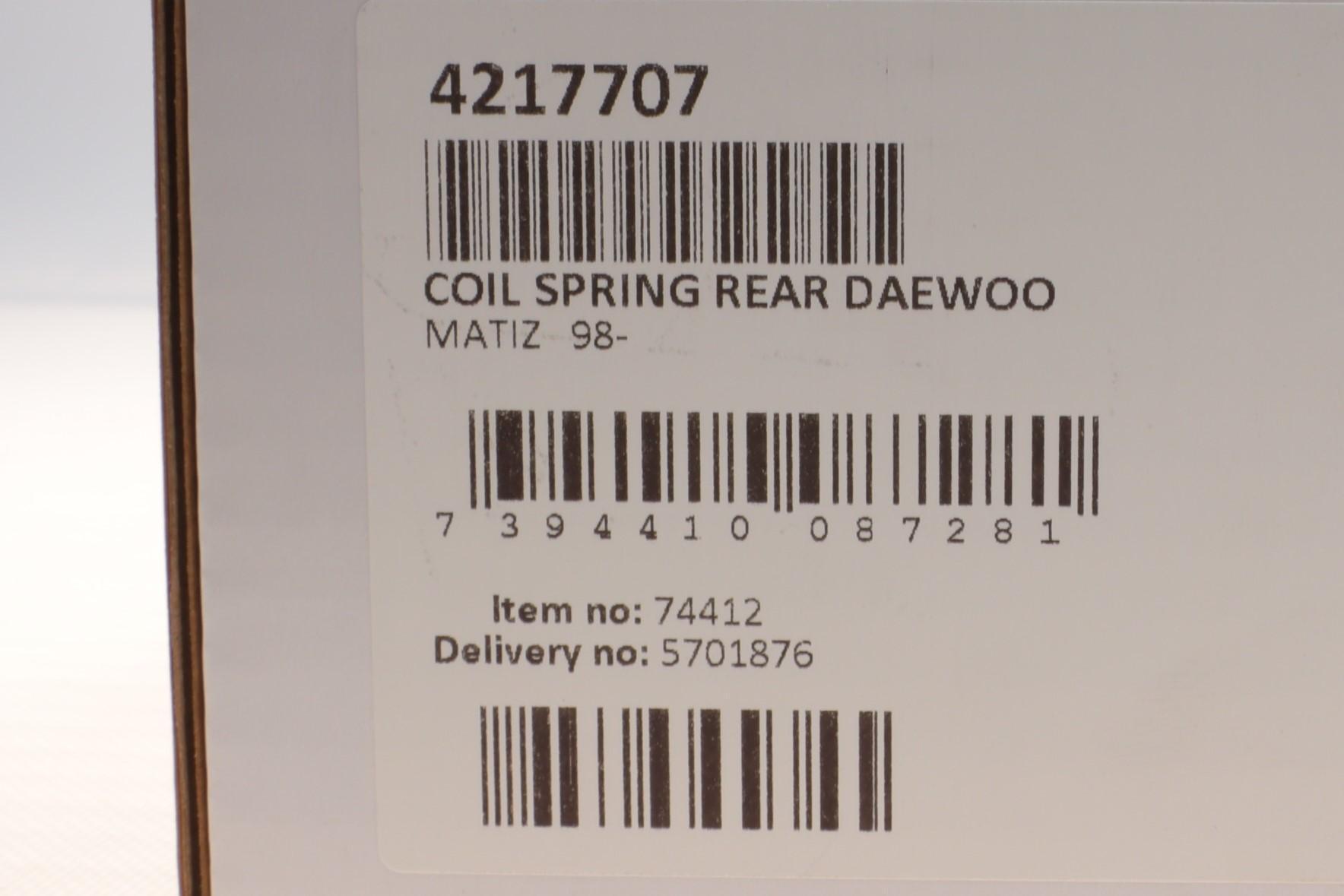 Пружина (задня) Daewoo Matiz 0.8/1.0 98- (нах.зад.частина)