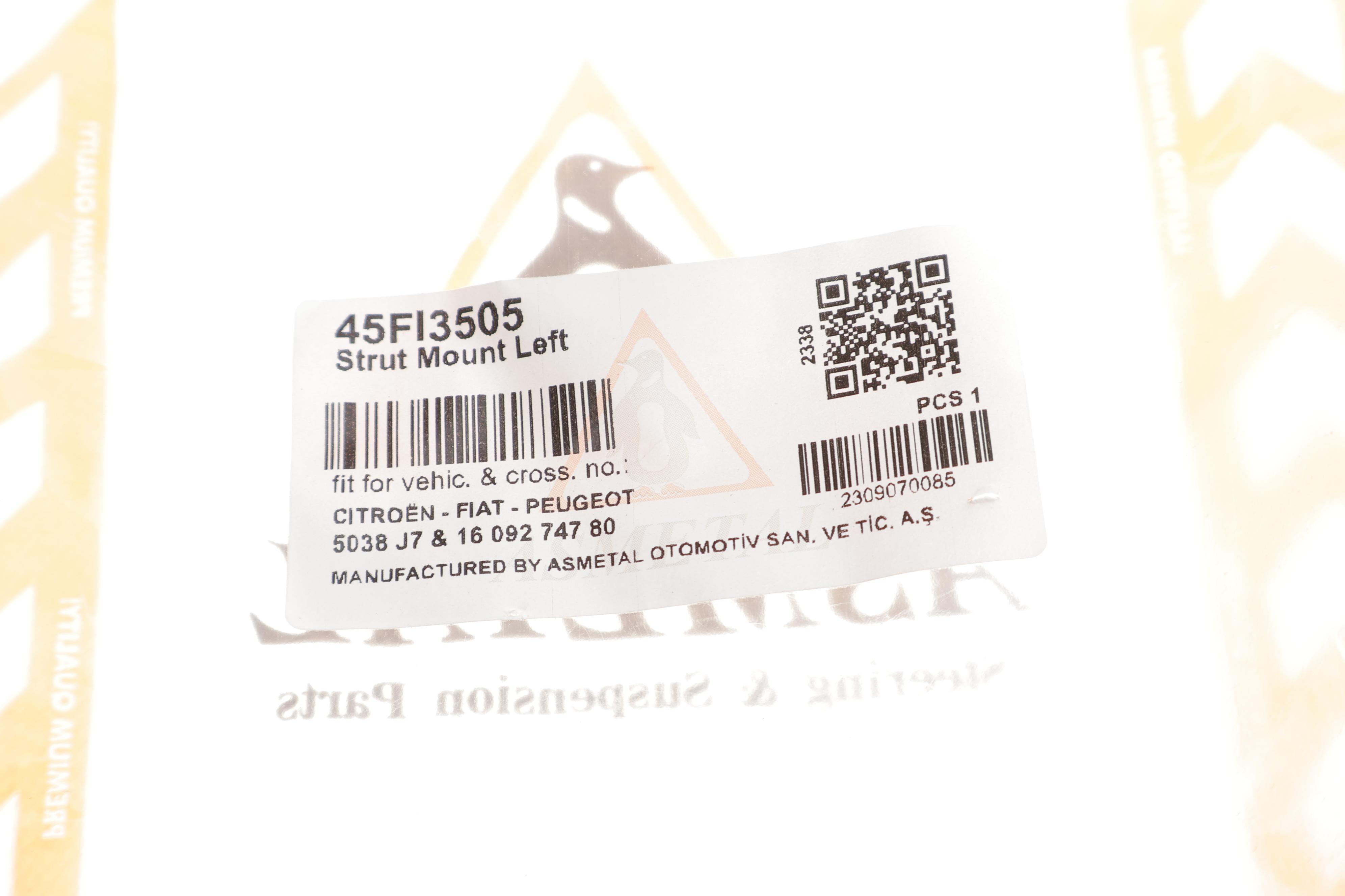 Подушка амортизатора (переднього) + підшипник Citroen Nemo 08- (L)