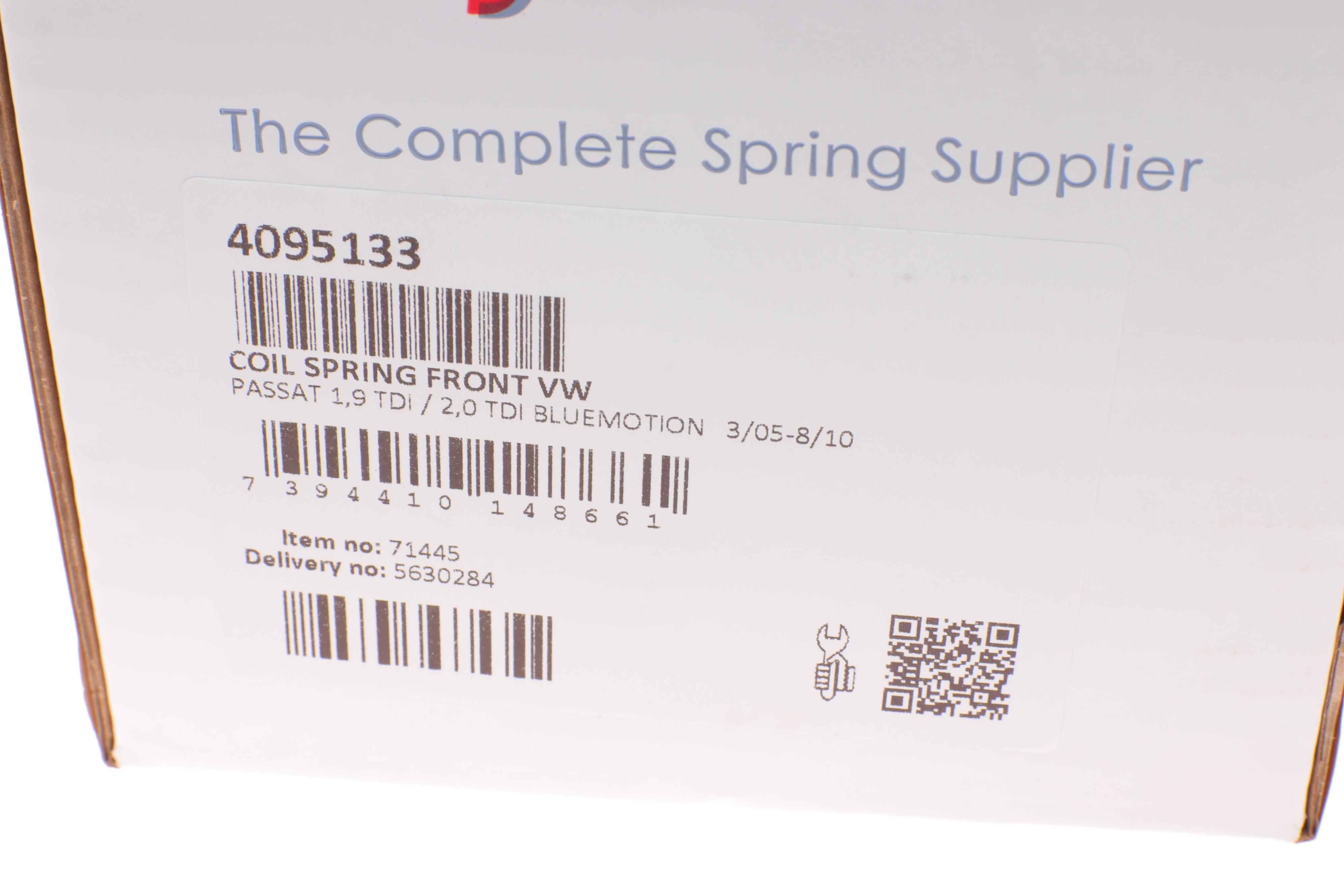 Пружина (передня) VW Passat B6 1.9-2.0TDI 05-10 (седан/універсал) (осн:BlueMotion)