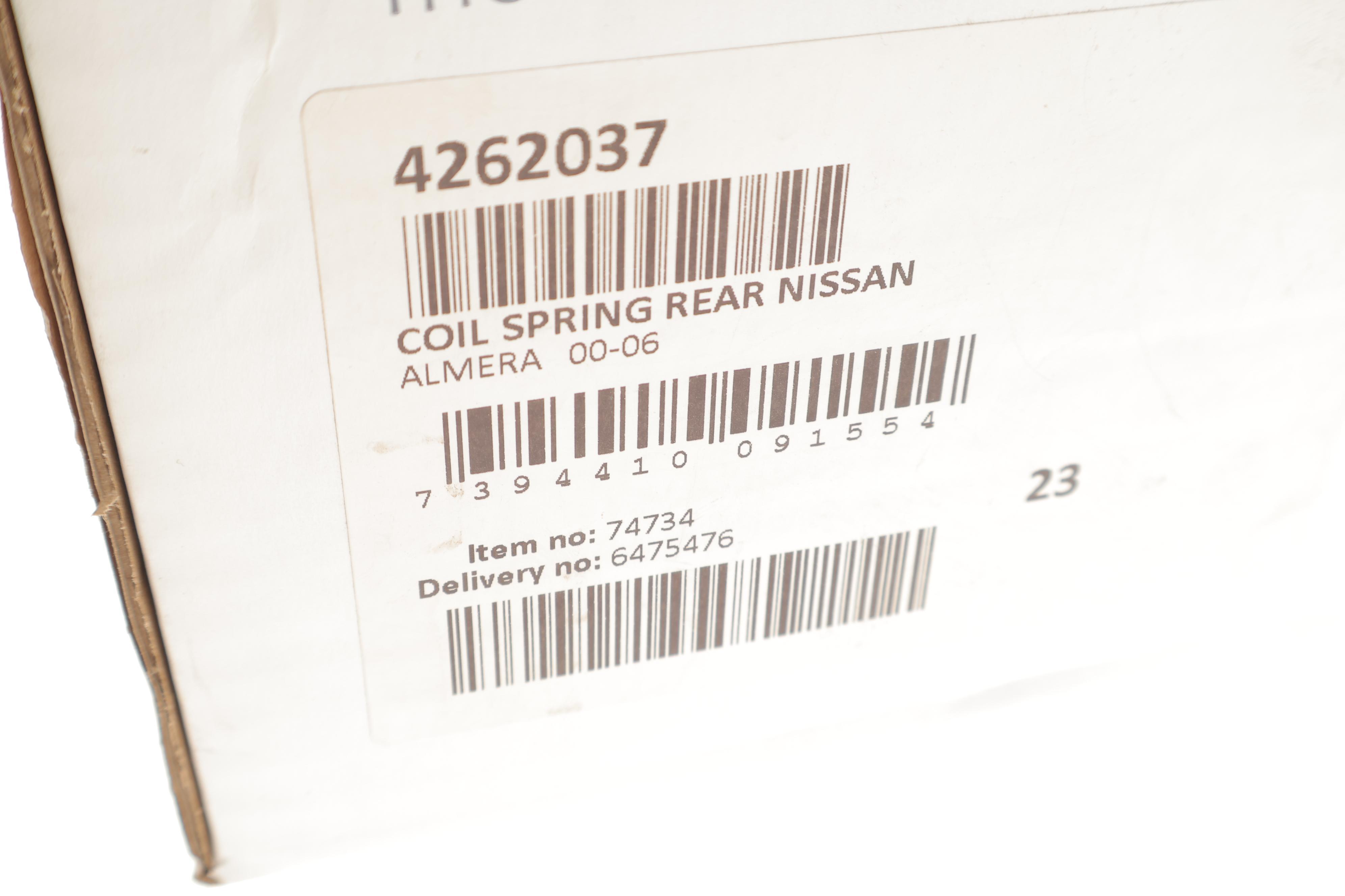 Пружина (задня) Nissan Almera II 1.5/dCi/1.8/2.2Di/dCi 00-06 (седан/нах.зад.частина)