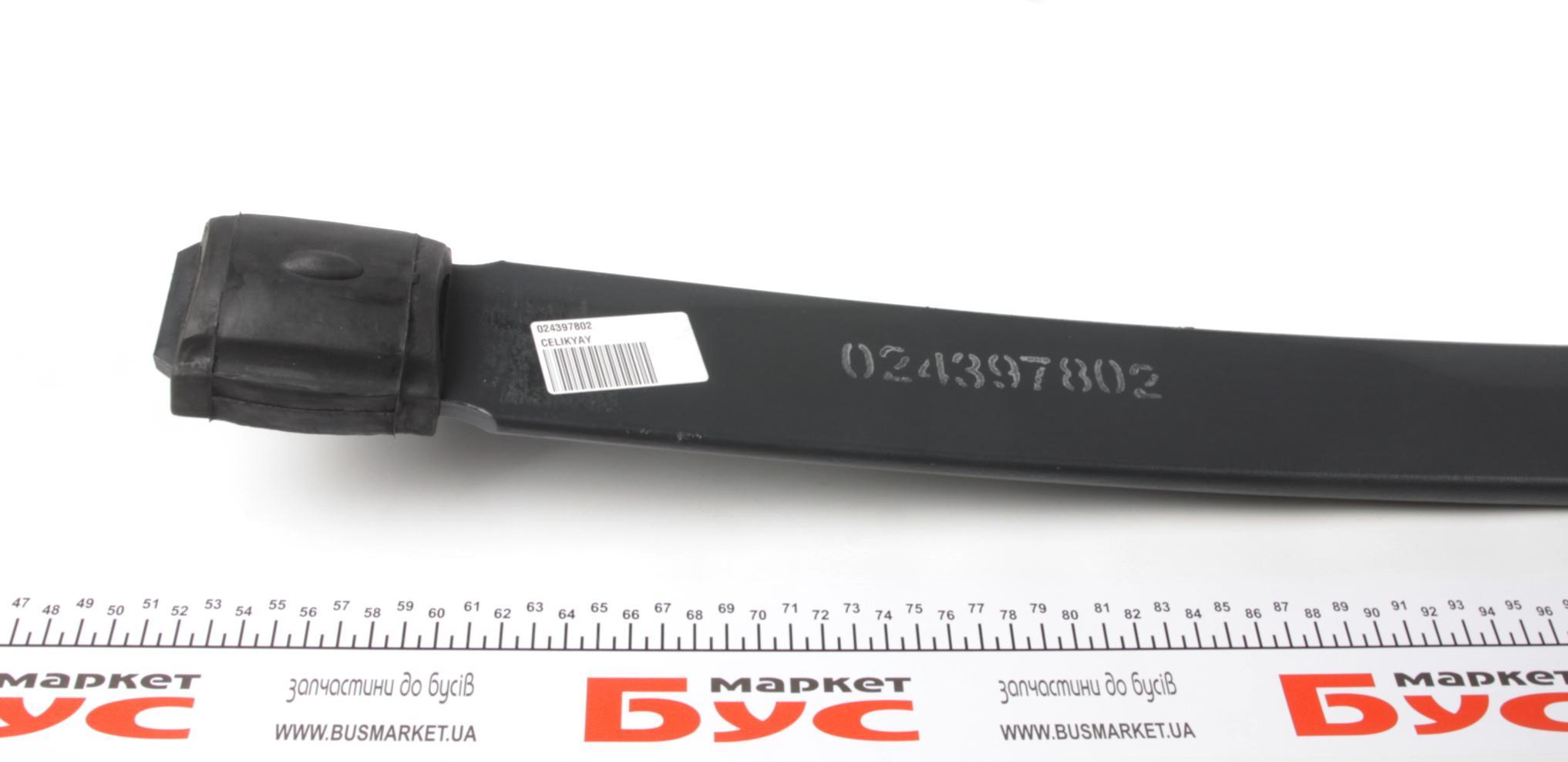 Ресора задня підкорінна MB Sprinter 408-416/VW LT 46 (70x655x665) 19mm (з гумкою)