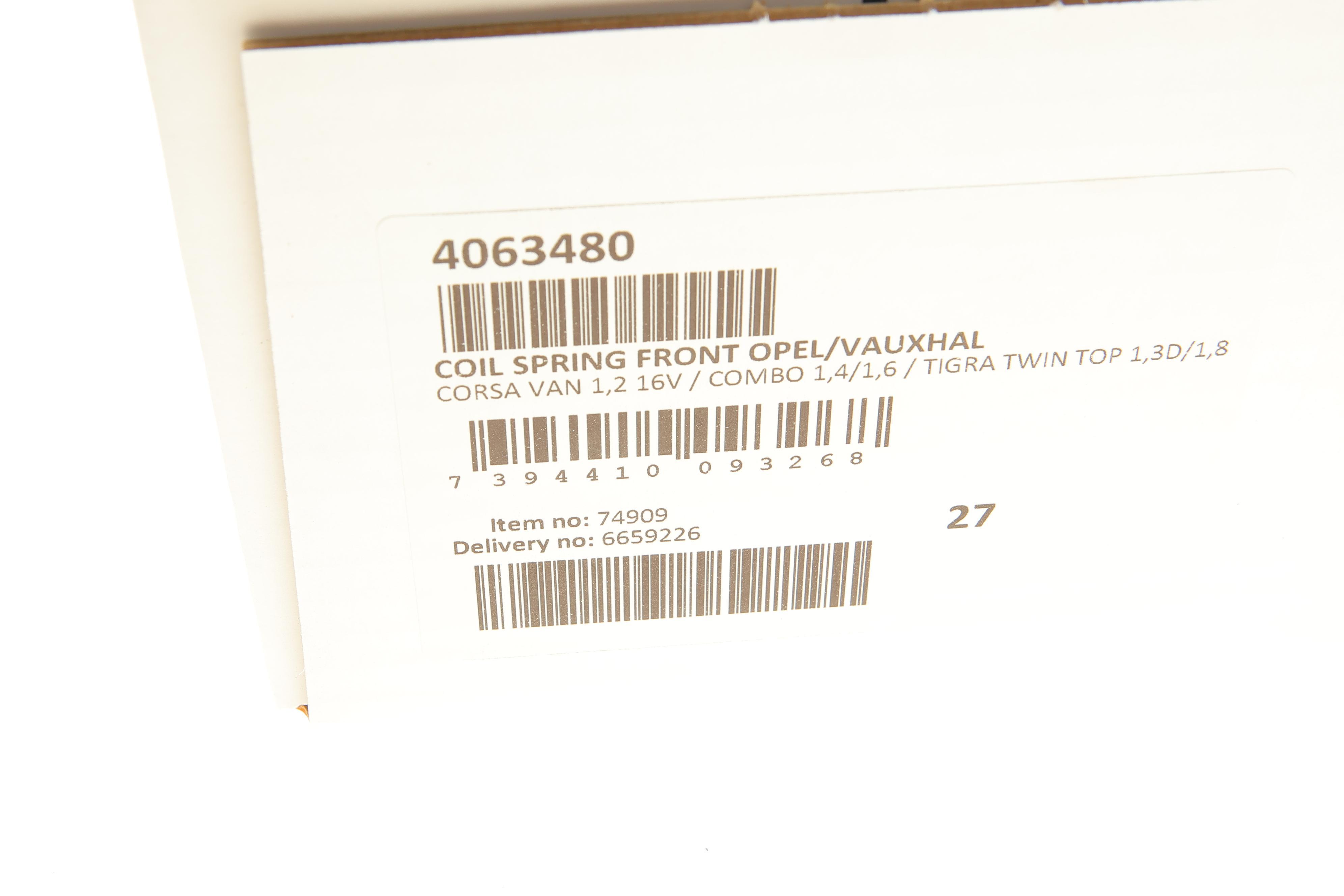 Пружина (передня) Opel Combo 1.4/1.6 04- (вэн/фургон)/Corsa C 1.2 00-06 (хетчбэк/фургон)