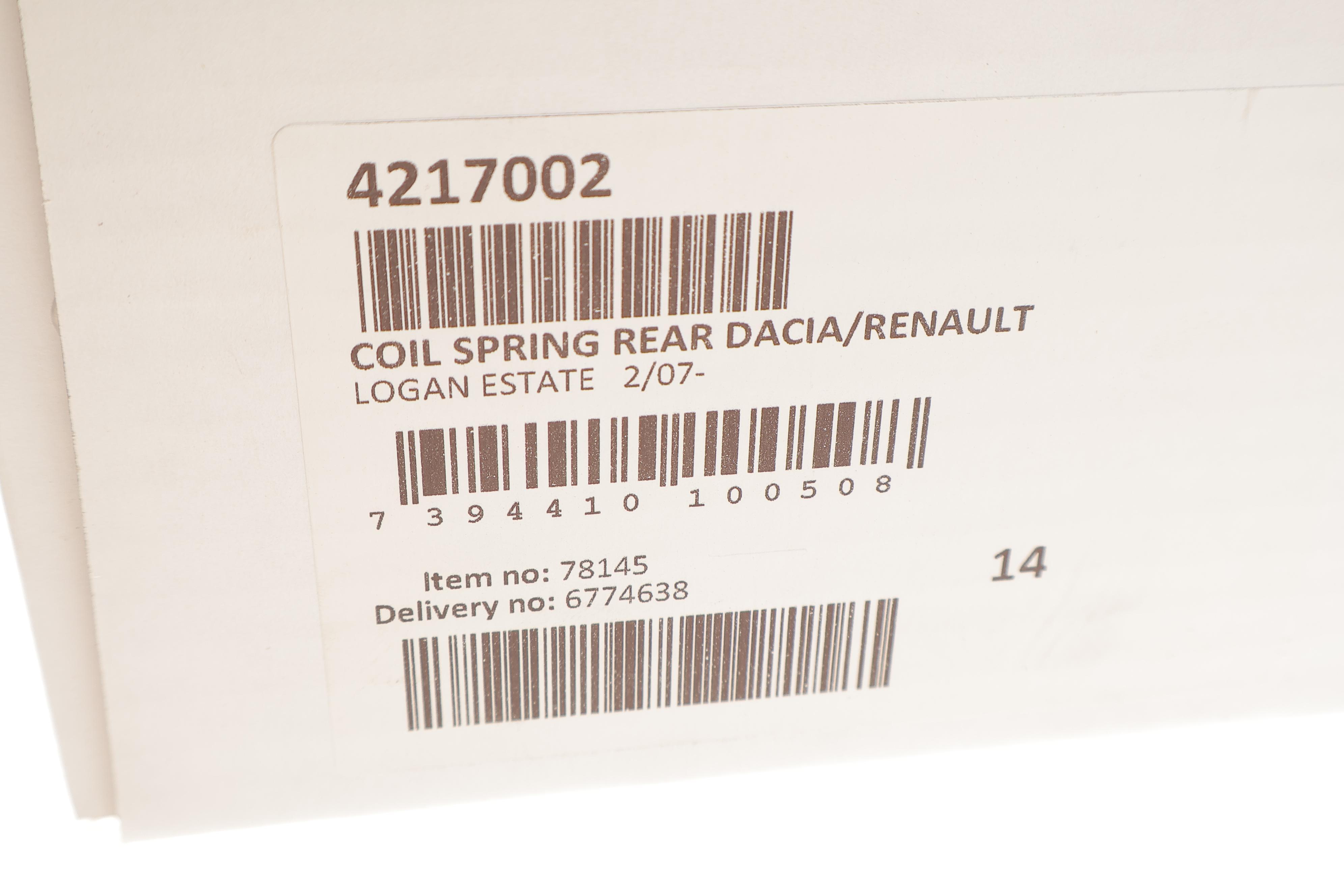 Пружина (задня) Dacia Logan MCV/Express 1.4//1.5dCi/1.6/16V/BiFuel/MPI 07- (фургон/універсал)