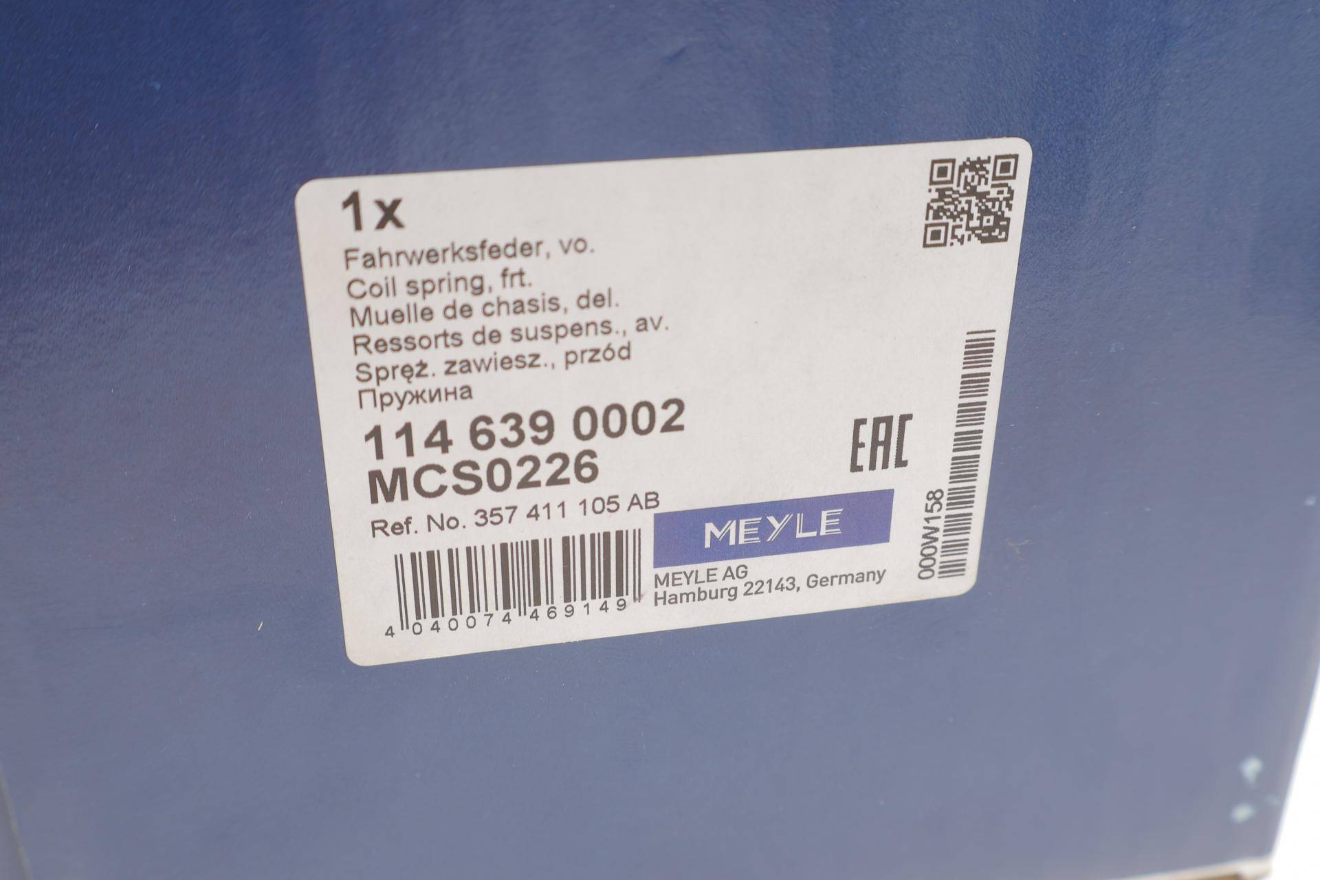 Пружина (передня) VW Golf IV 1.9TDI 98-02