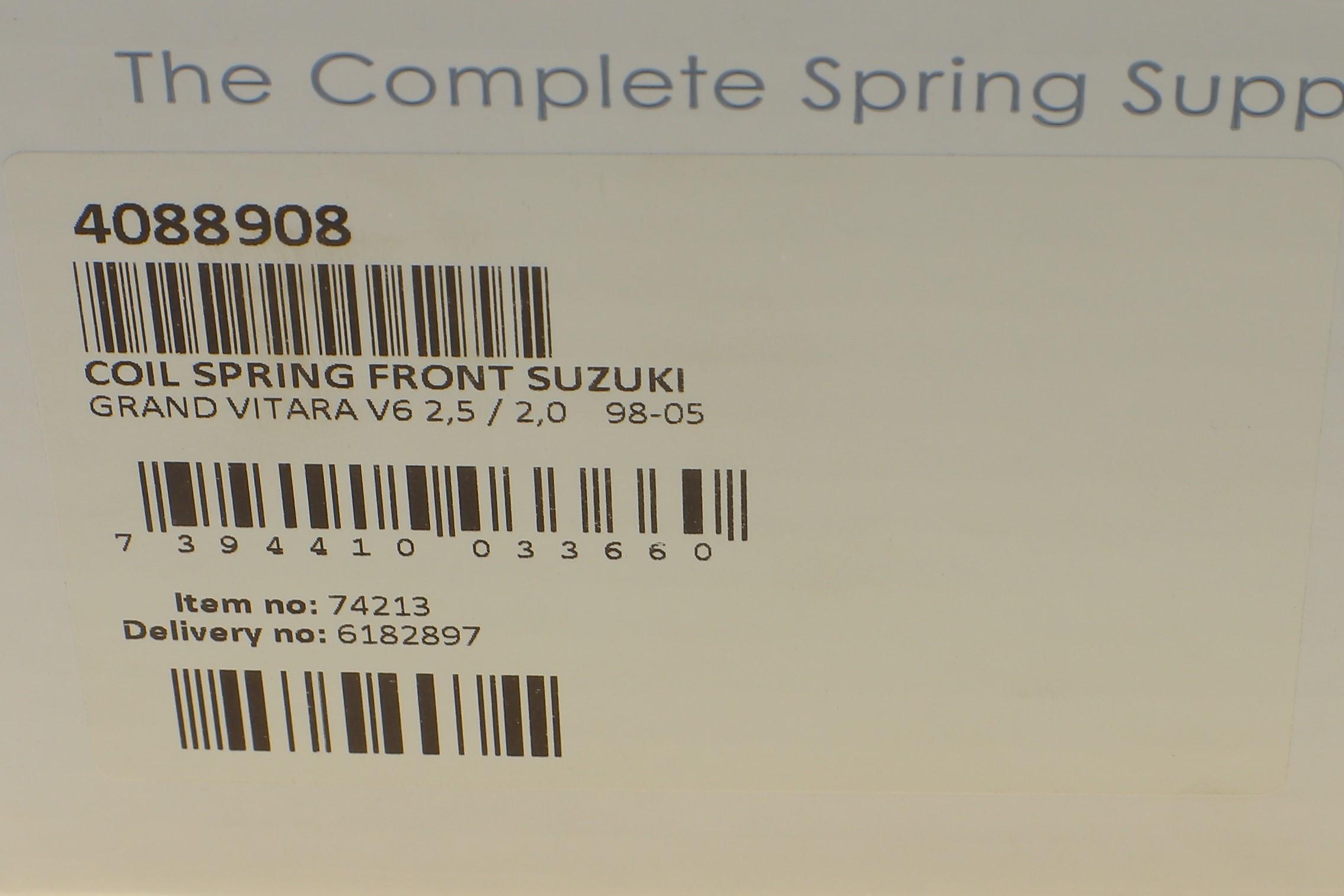 Пружина (передня) Suzuki Grand Vitara 2.0 4x4/2.5 V6 24V 4x4 98-05 (всюдихід закритий) (крім XL-7)